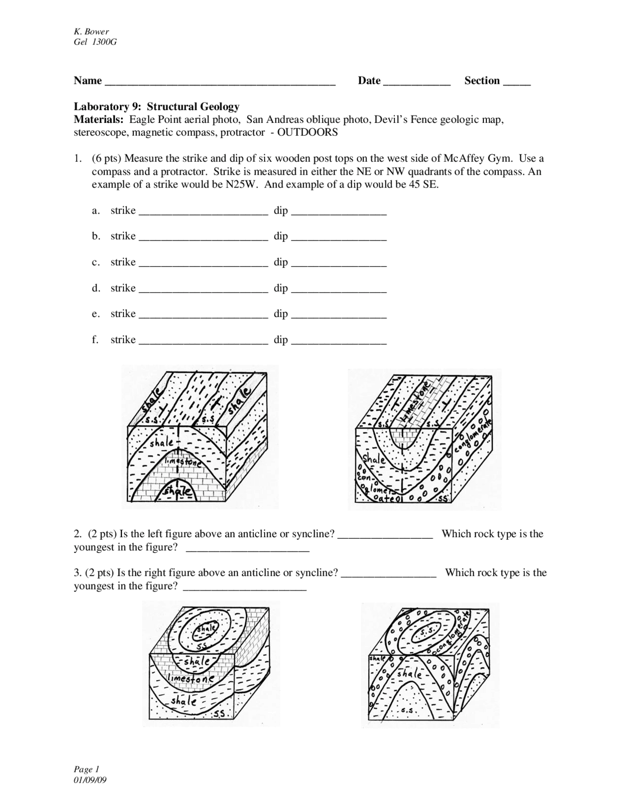 Laboratory 9: Structural Geology - Introduction to Earth Sciences | GEL ...