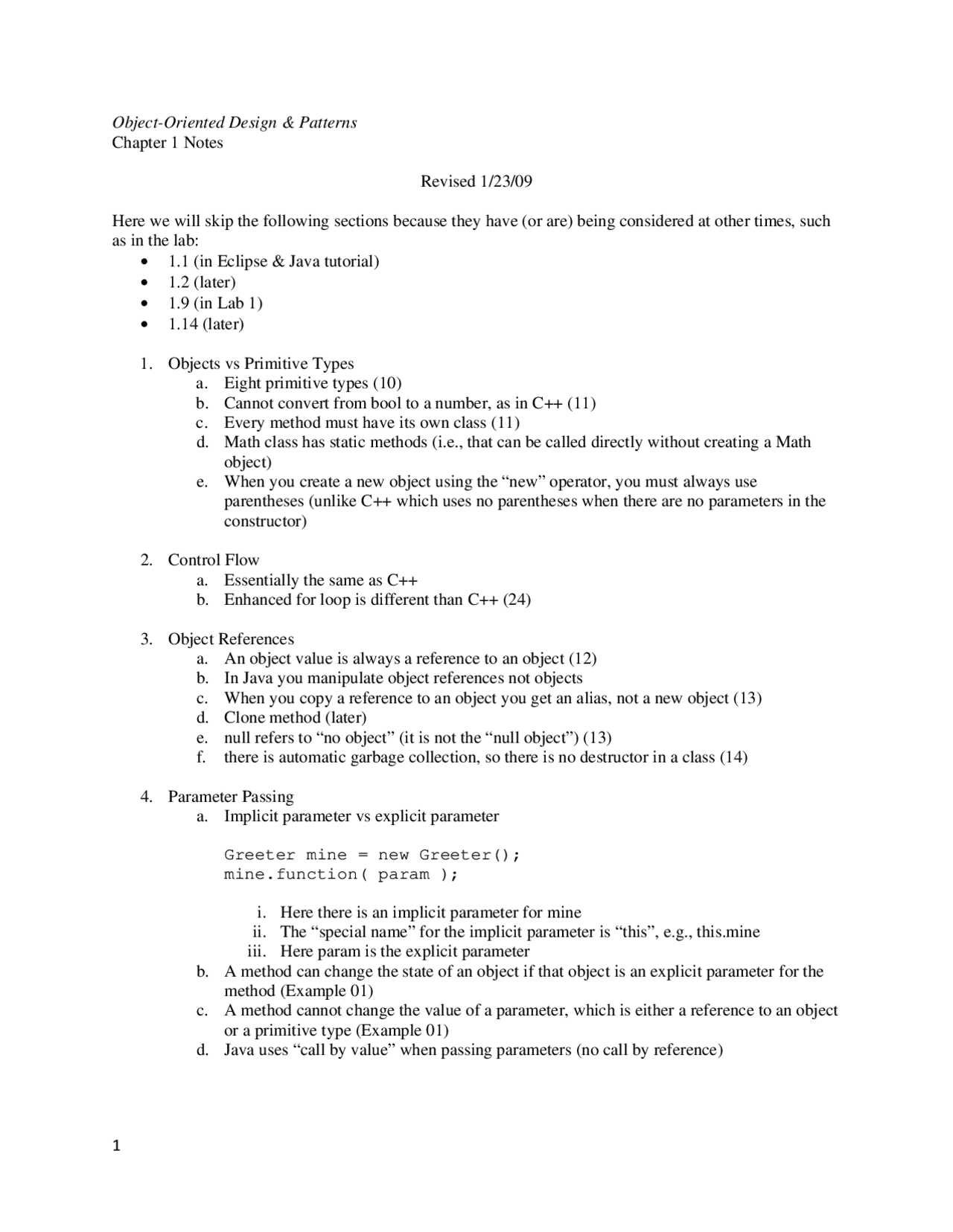 Software Engineering I - Object Oriented Design and Patterns | CSI 3471 ...