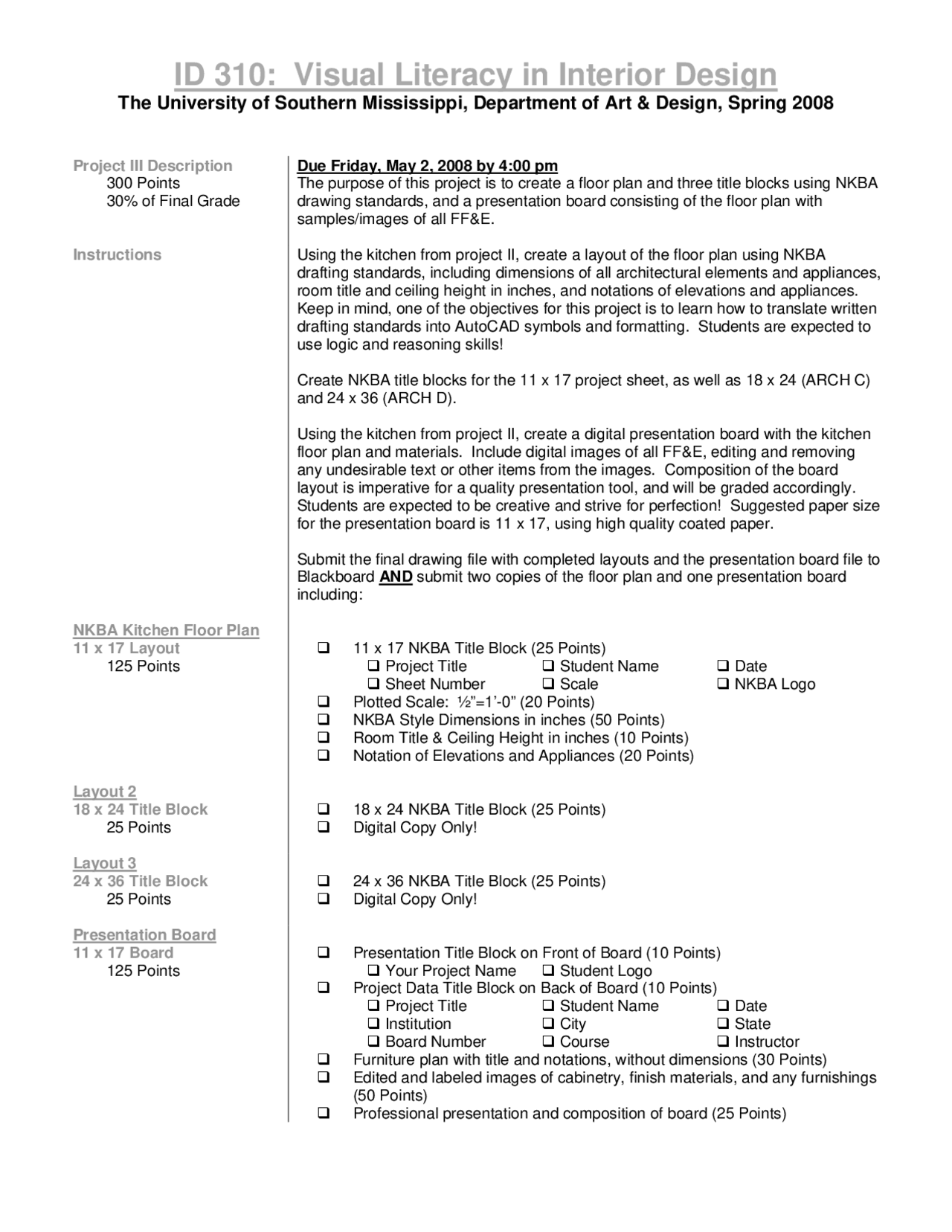 Visual Literacy in Interior Design - Project III | ID 310 | Study ...