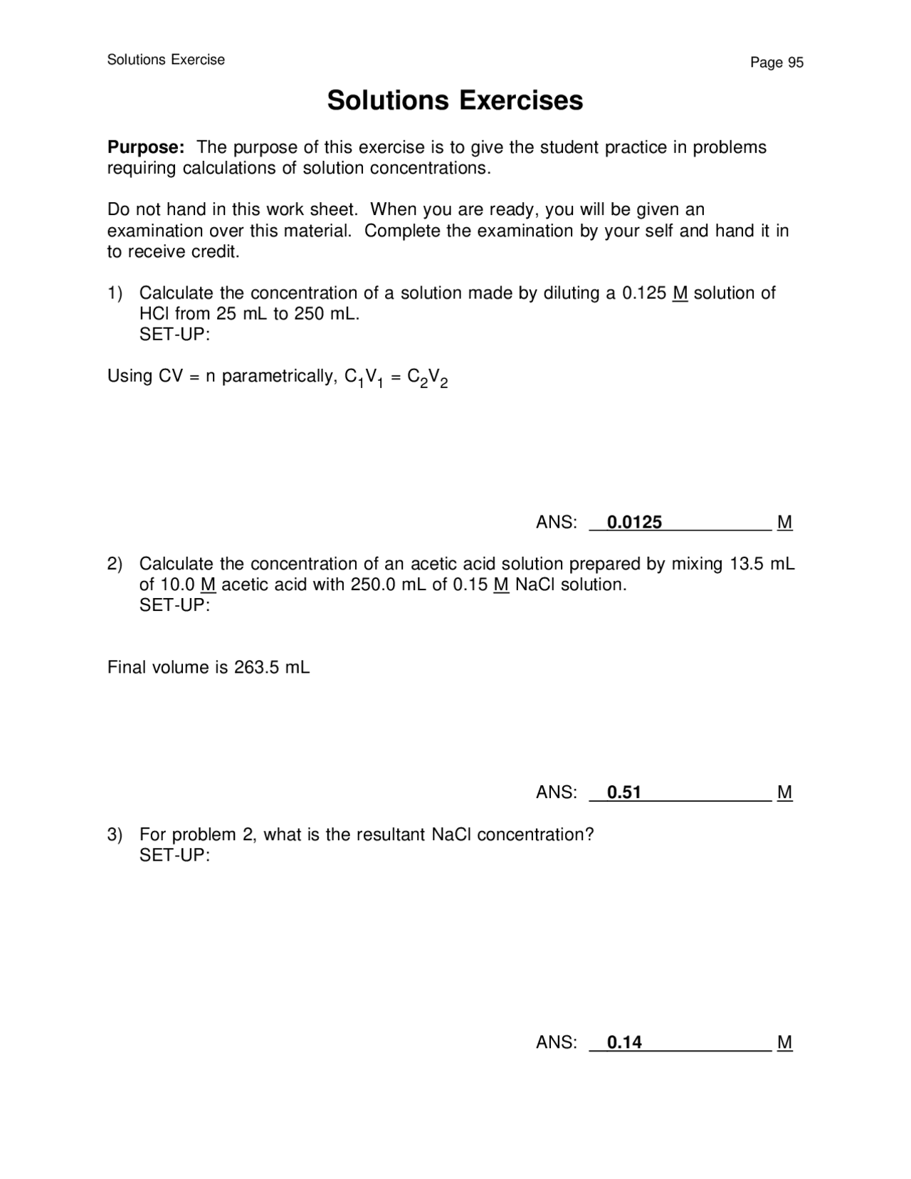 10 Solved Questions on Concentration of Acids and Solutions | CHEM 1110 ...