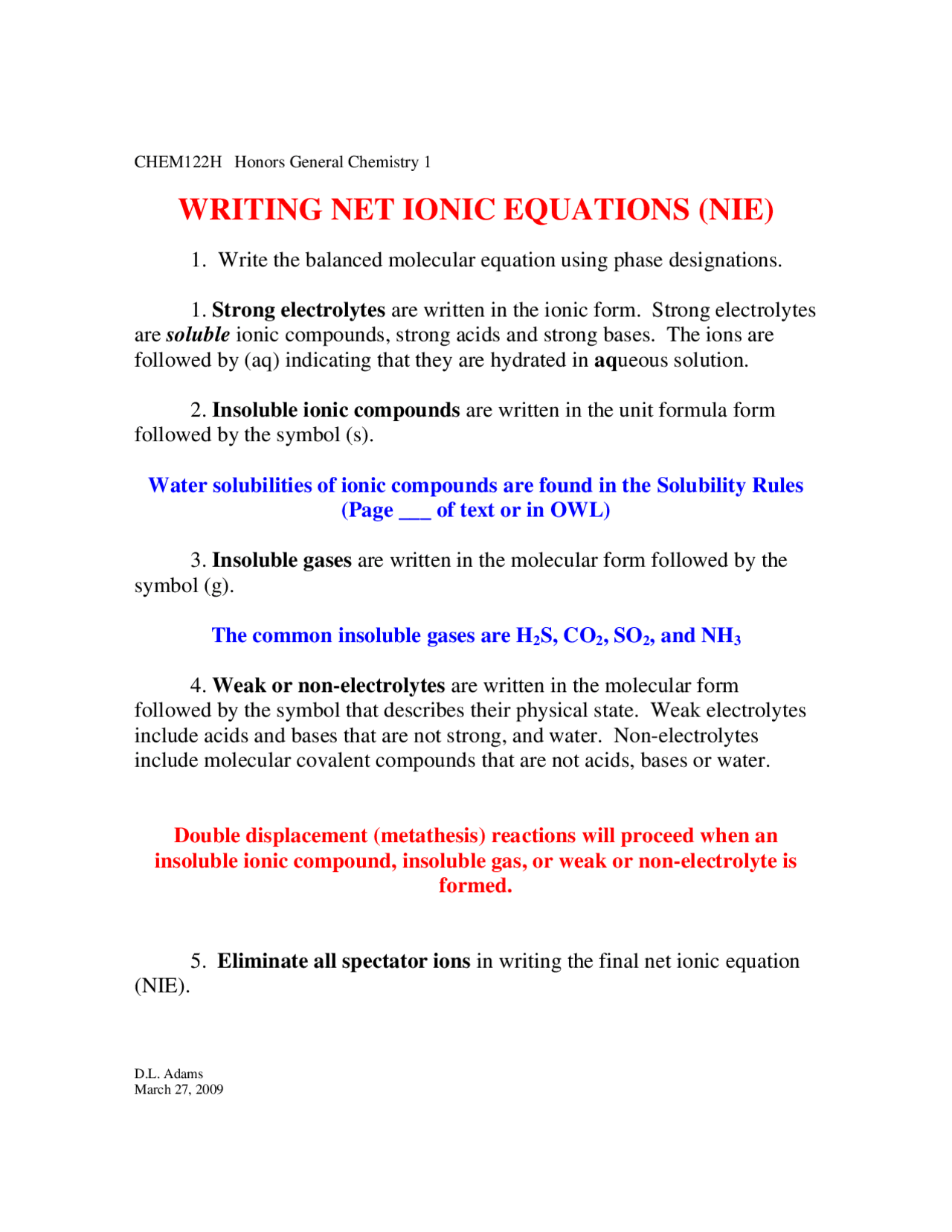 Mastering Writing Net Ionic Equations for Precipitation Reactions: A