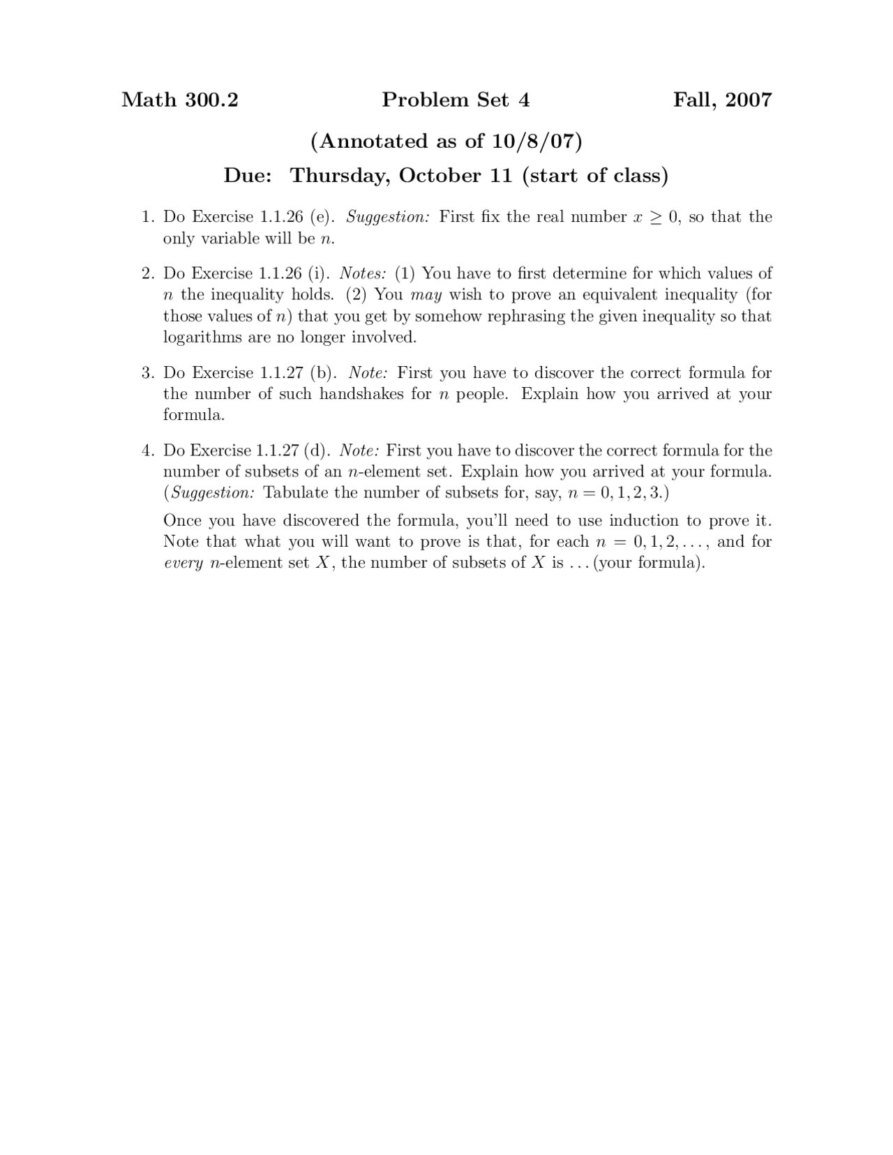 Problems on Fundamentals Concepts of Mathematics - Problem Set 4 | MATH ...