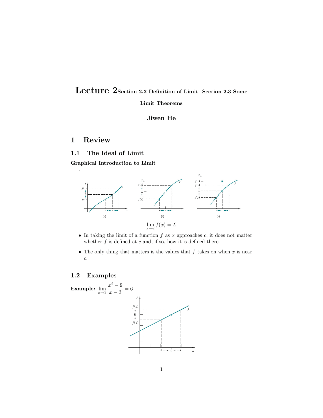 Notes on Limit Theorem of Calculus I - Lecture 2 | MATH 1431 - Docsity