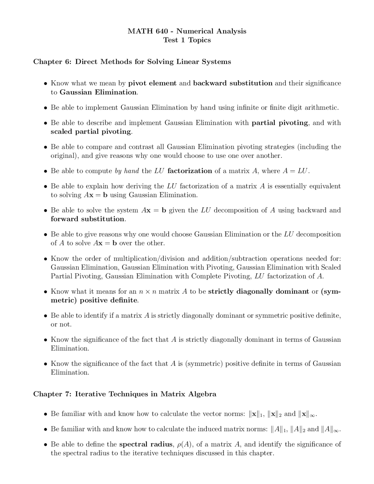 Direct Method Research Math Direct Methods for Solving Linear Systems - Numerical Analysis | MATH ...