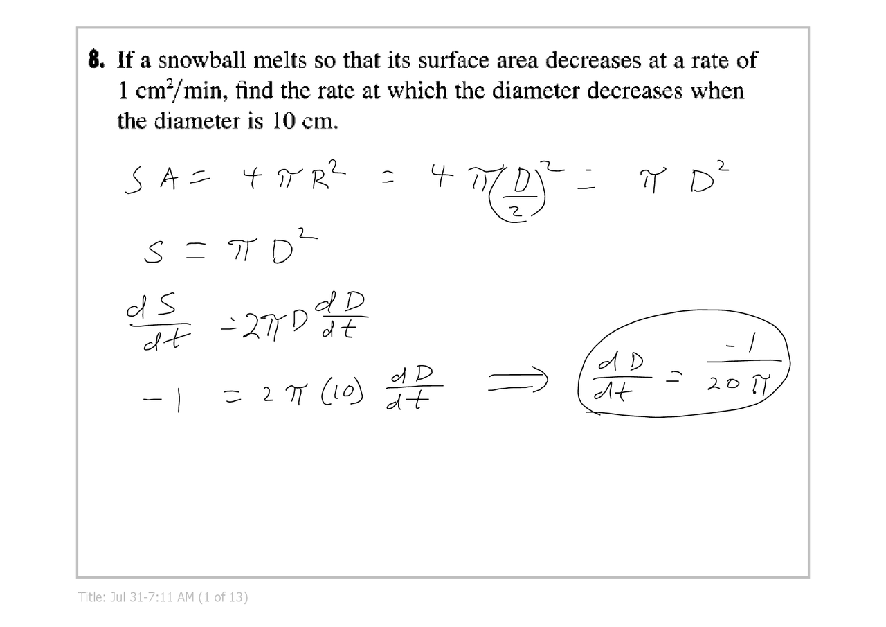 Calculus Analytic Geometry II - Questions with Solutions | MATH 251 ...
