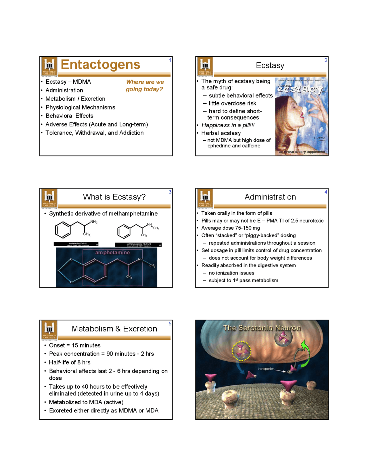 Entactogens Notes on Entactogens in Psychopharmacology - Lecture Slides | PSY 351 ...