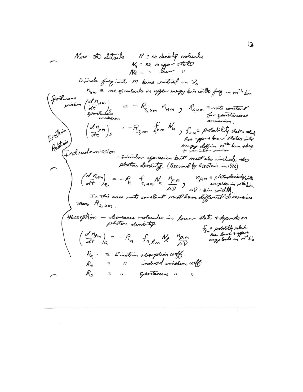 Handwritten Notes on Atoms Radiation I | ATSC 5002 - Docsity