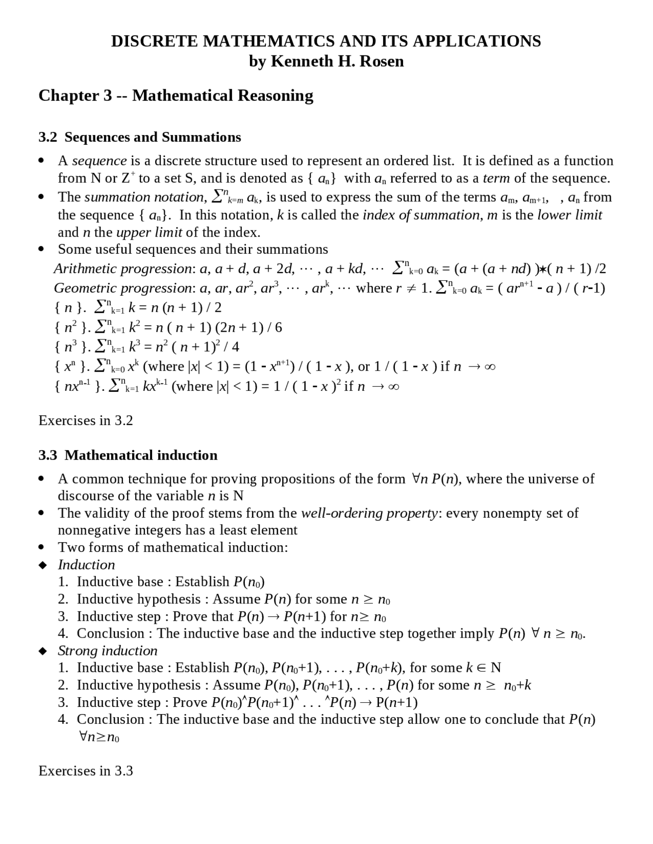 Discrete Structure - Computer Science Application I - Exam | CECS 228 ...
