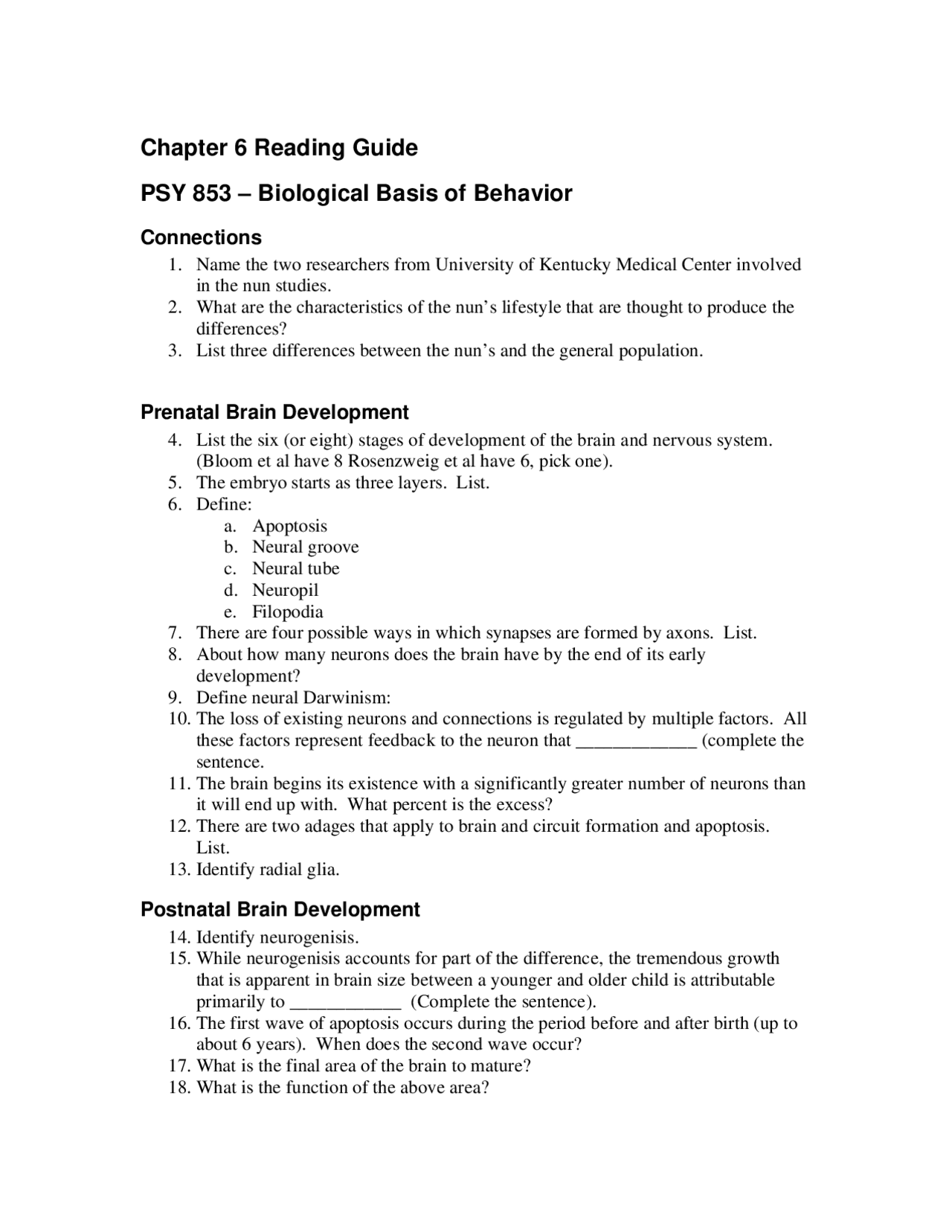 Bases Of Behavior Exam 2 Psychology 1010 With Weber At