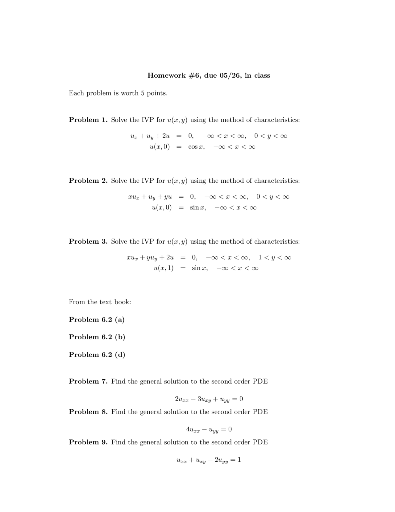 Solving Initial Value Problems & Second Order PDEs with Characteristic ...