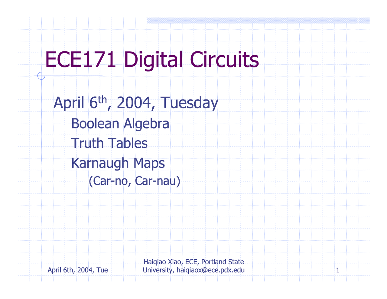 Purpose of the Boolean Algebra in Digital Circuit | ECE 171 - Docsity