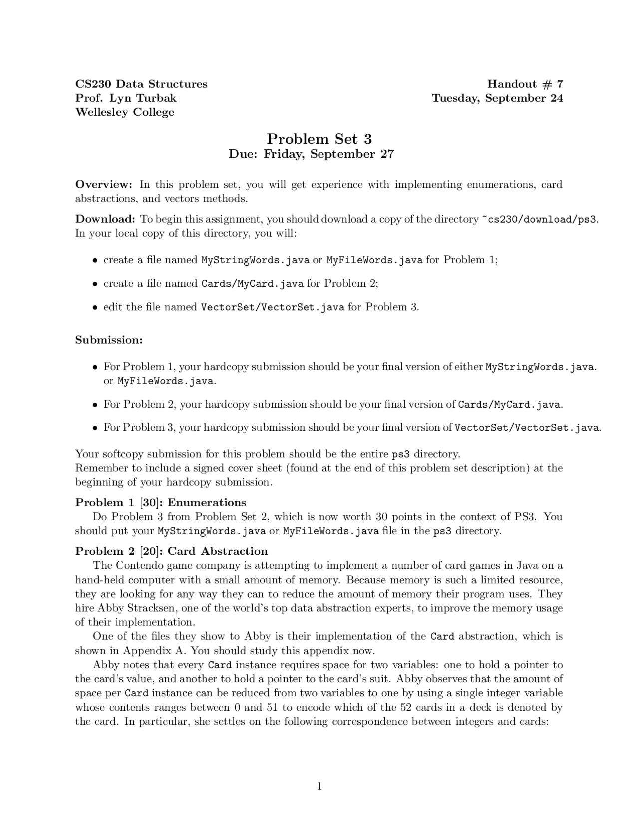 Data Structures - Solved Problem Set 3 | CS 230 - Docsity