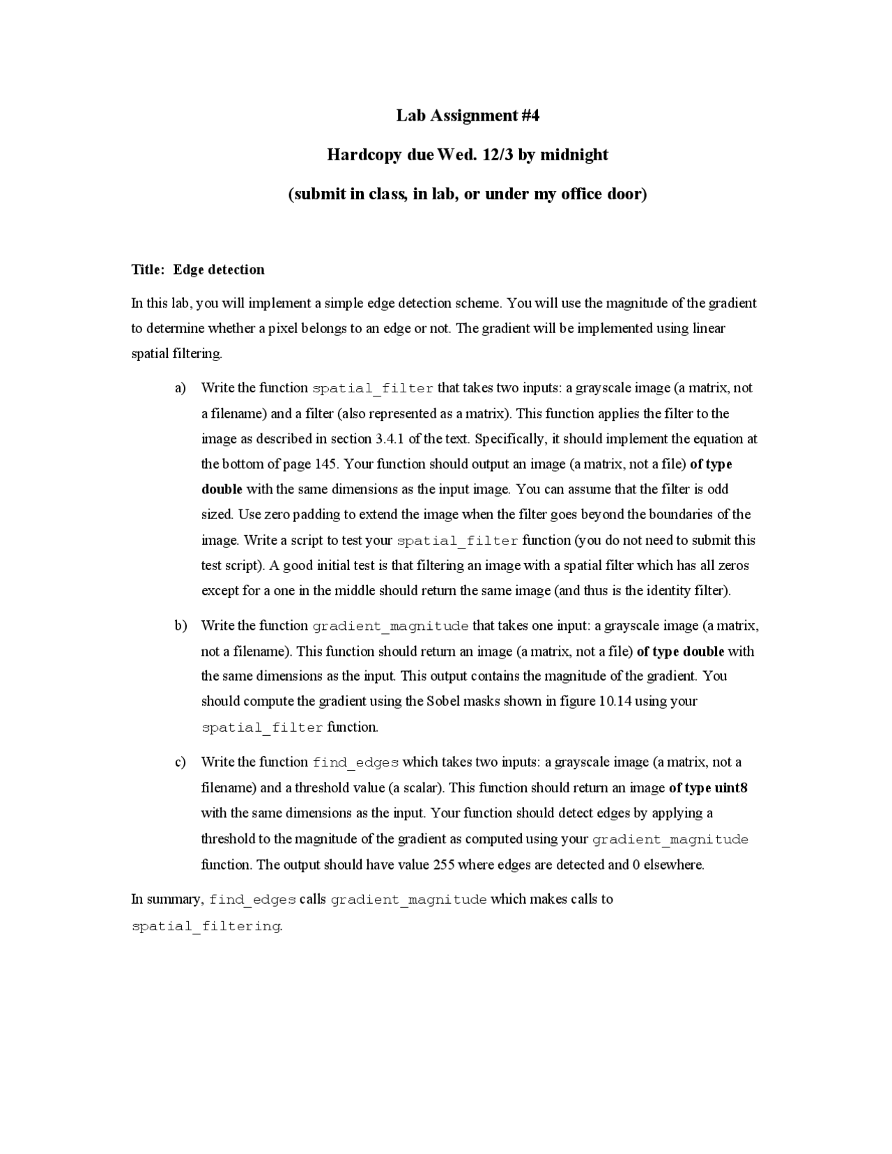 Lab Assignment 4 - Introduction to Computer Vision | CSE 185 - Docsity