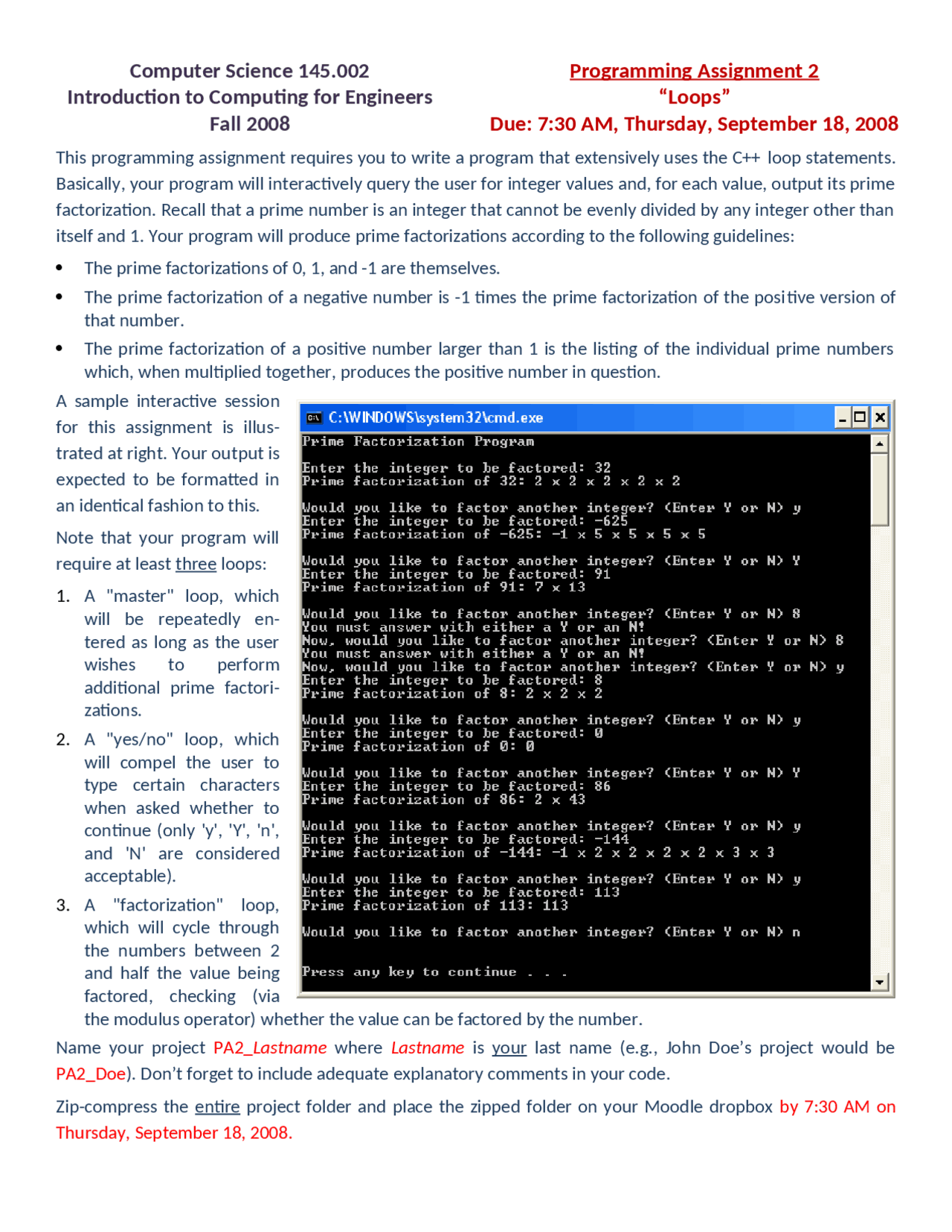 Introduction to Computing for Engineers - Loops - Assignment 2 | CS 145 ...