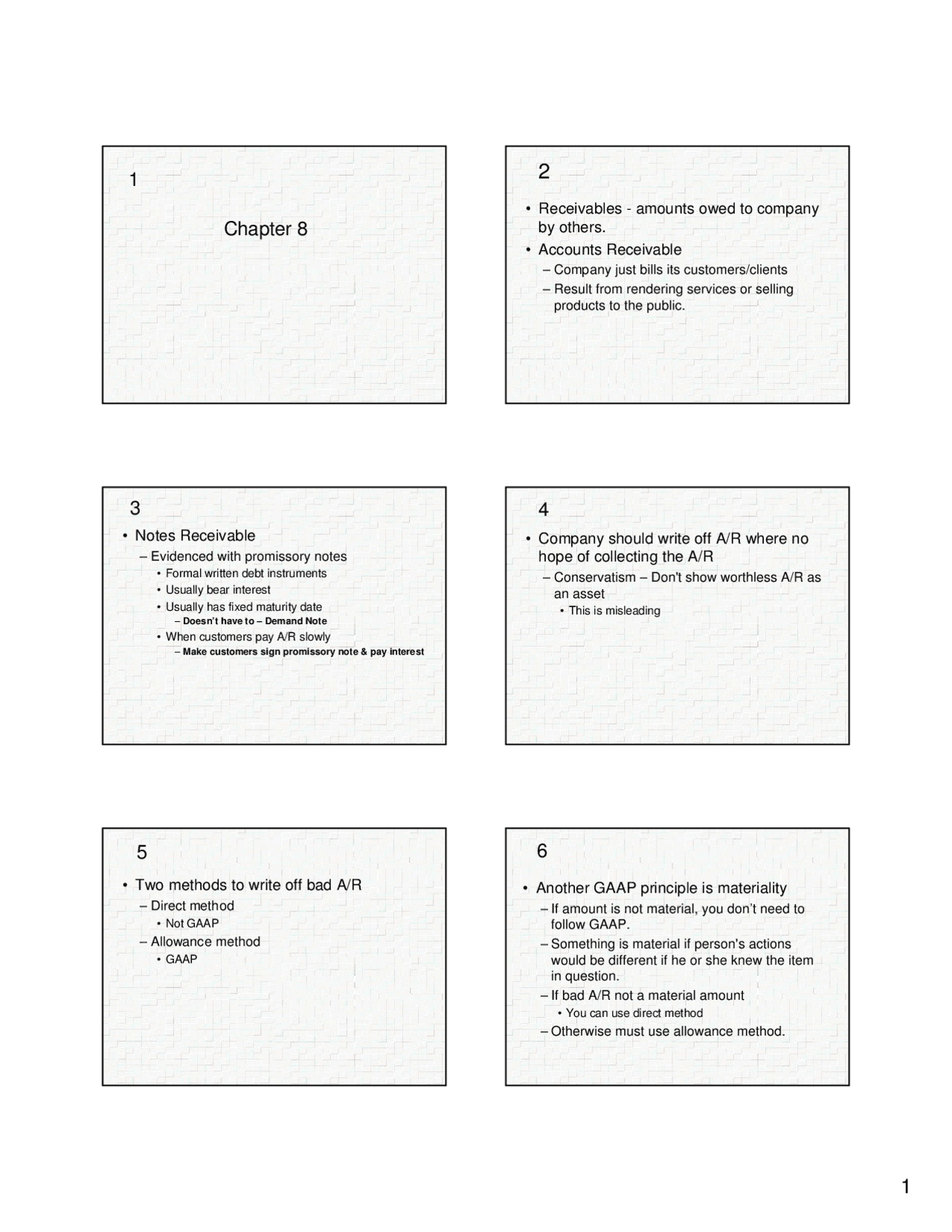 Slides on Account Receivable - Elementary Financial Accounting | ACCT
