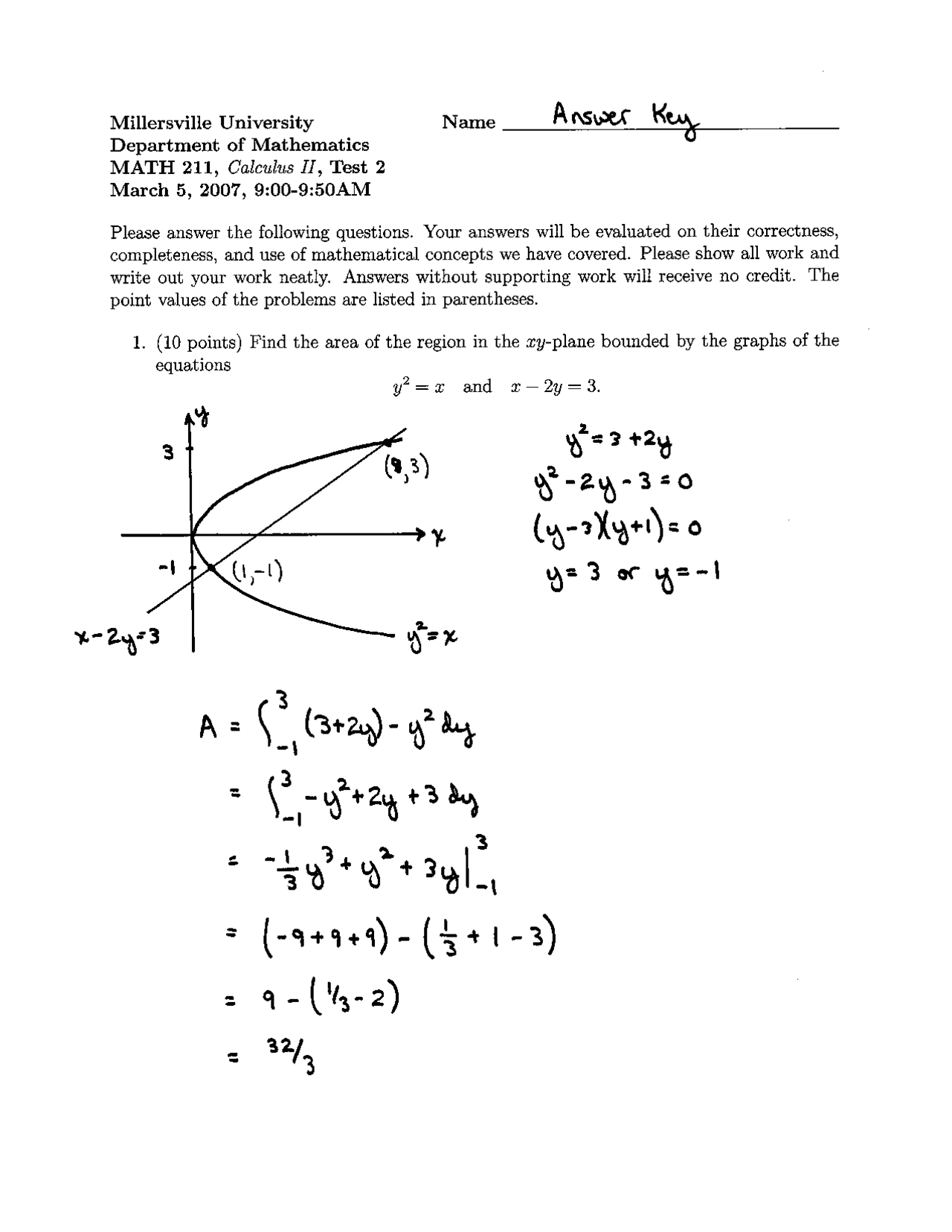 7 Practice Questions with Solution for Calculus II - Past Test 2 | MATH ...