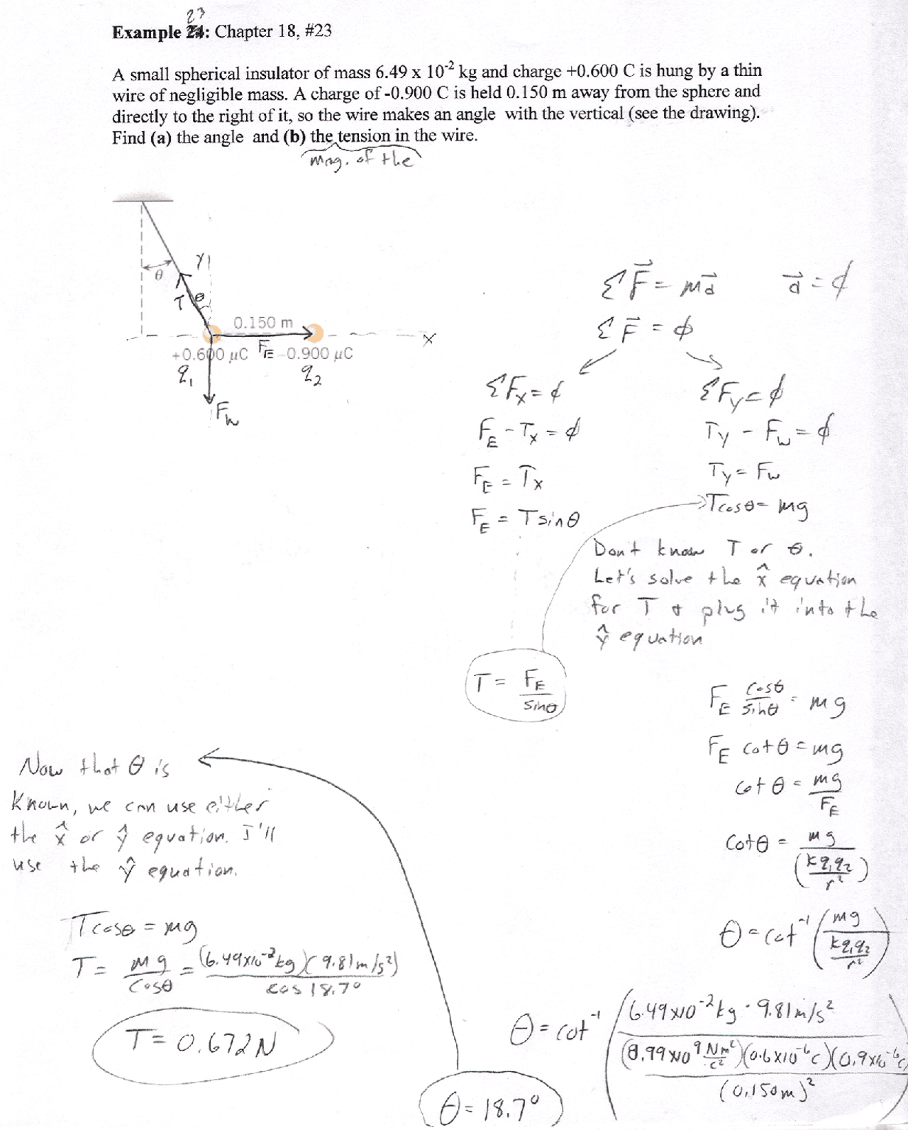 Essential Physics - Example 23 with Answer | PHYS 200 - Docsity