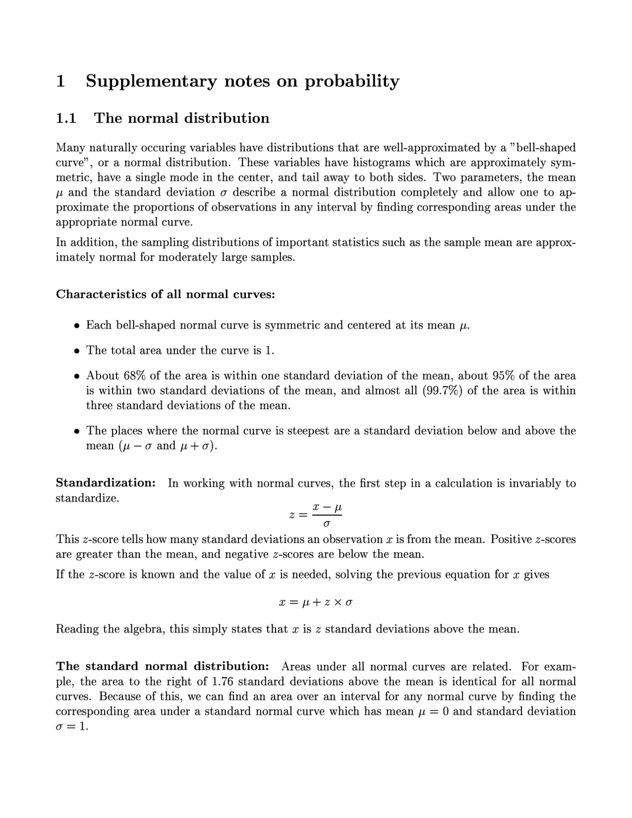 Supplementary Notes on Probability - Lecture Slides | MATH 225 - Docsity