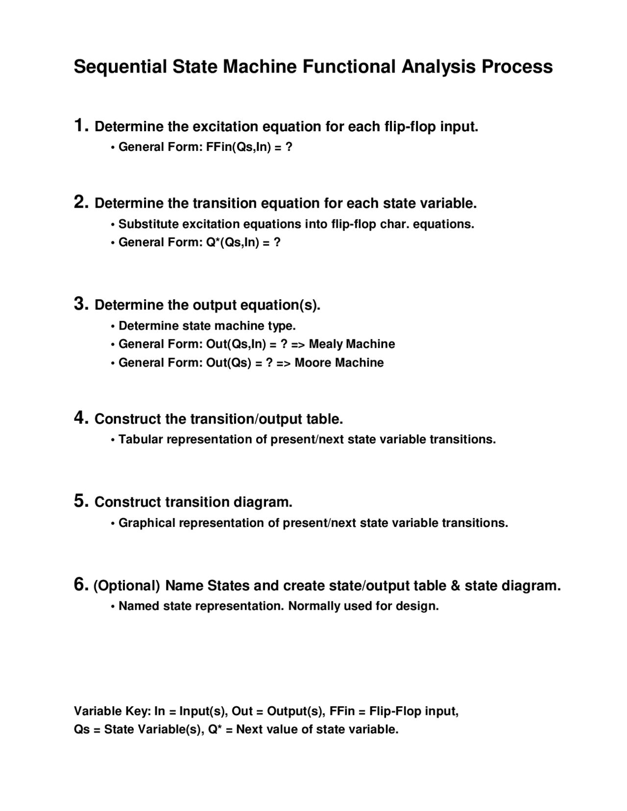 Notes on Sequential State Machine Functional Analysis Process | ETEC ...