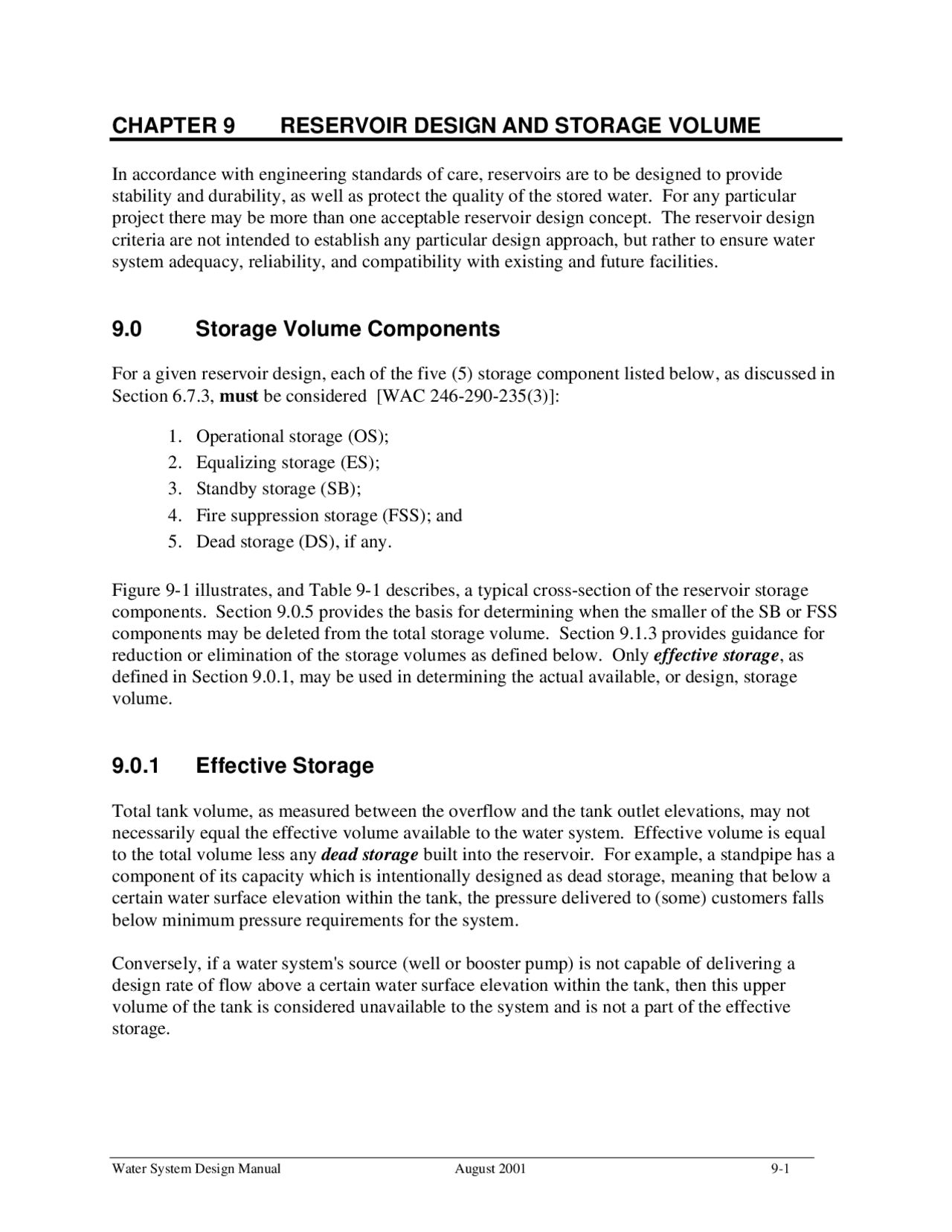 Reservoir Design and Storage Volume Chapter 9 CE 431 Docsity