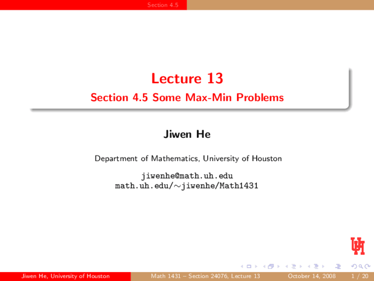 Notes for Exam 1 Review - Calculus I | MATH 1431 - Docsity