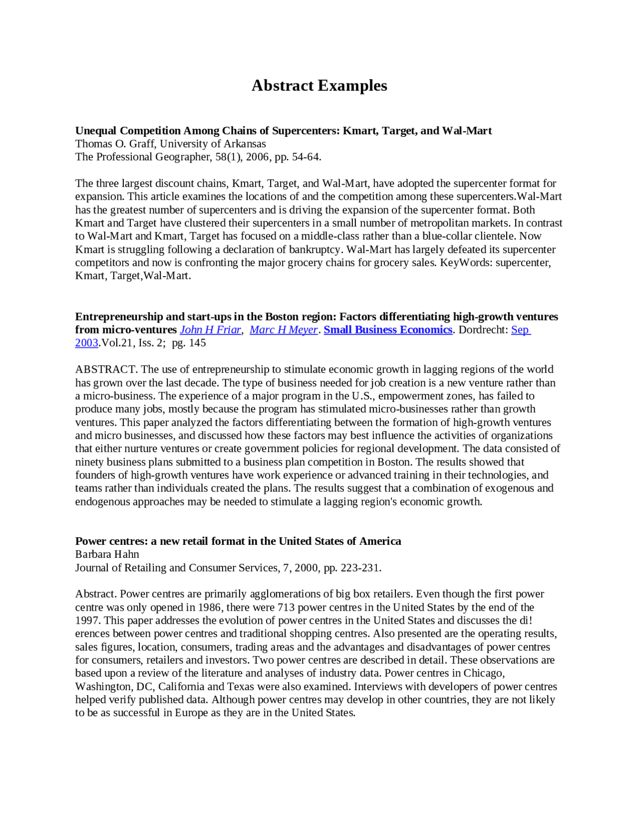 Abstract Examples on Geography of the United States and Canada | GEOG ...