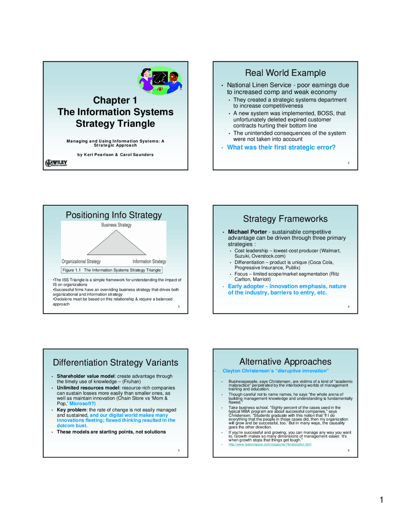 The Information System Strategy Triangle - Lecture Slides | MBA 534 ...