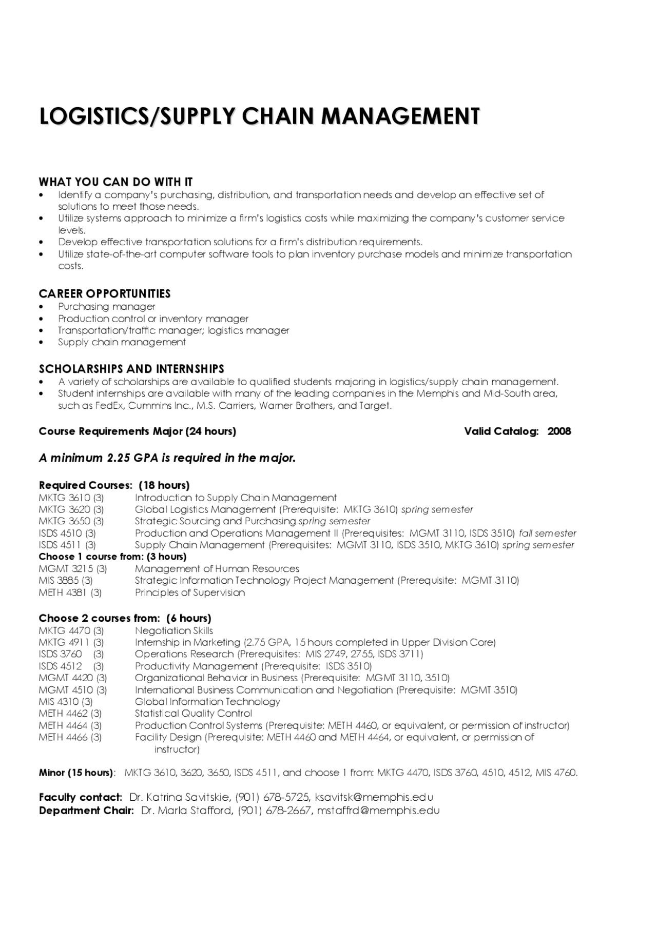 Project Report – Logistics and Supply Chain Management | MKTG 3610 ...