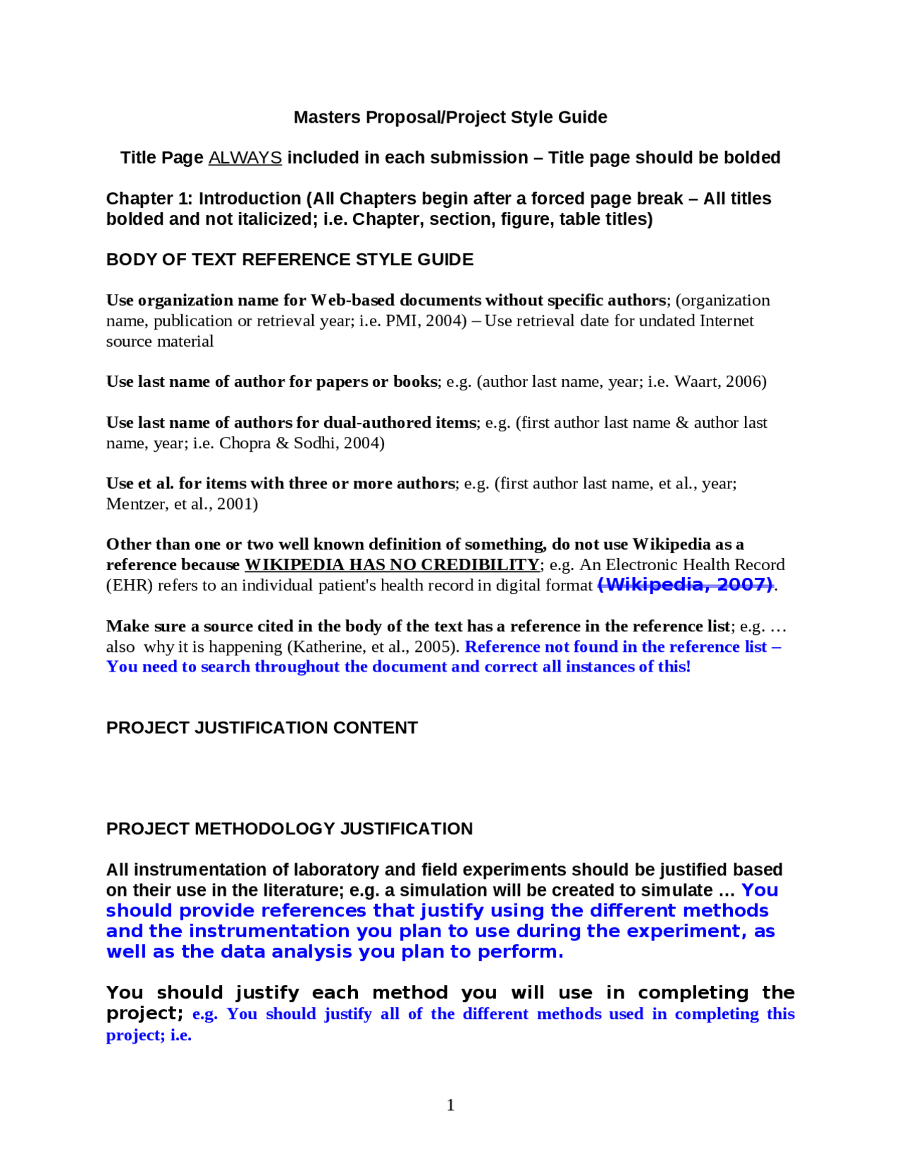 Project Style Guide for Integration Project | TEPM 6395 - Docsity