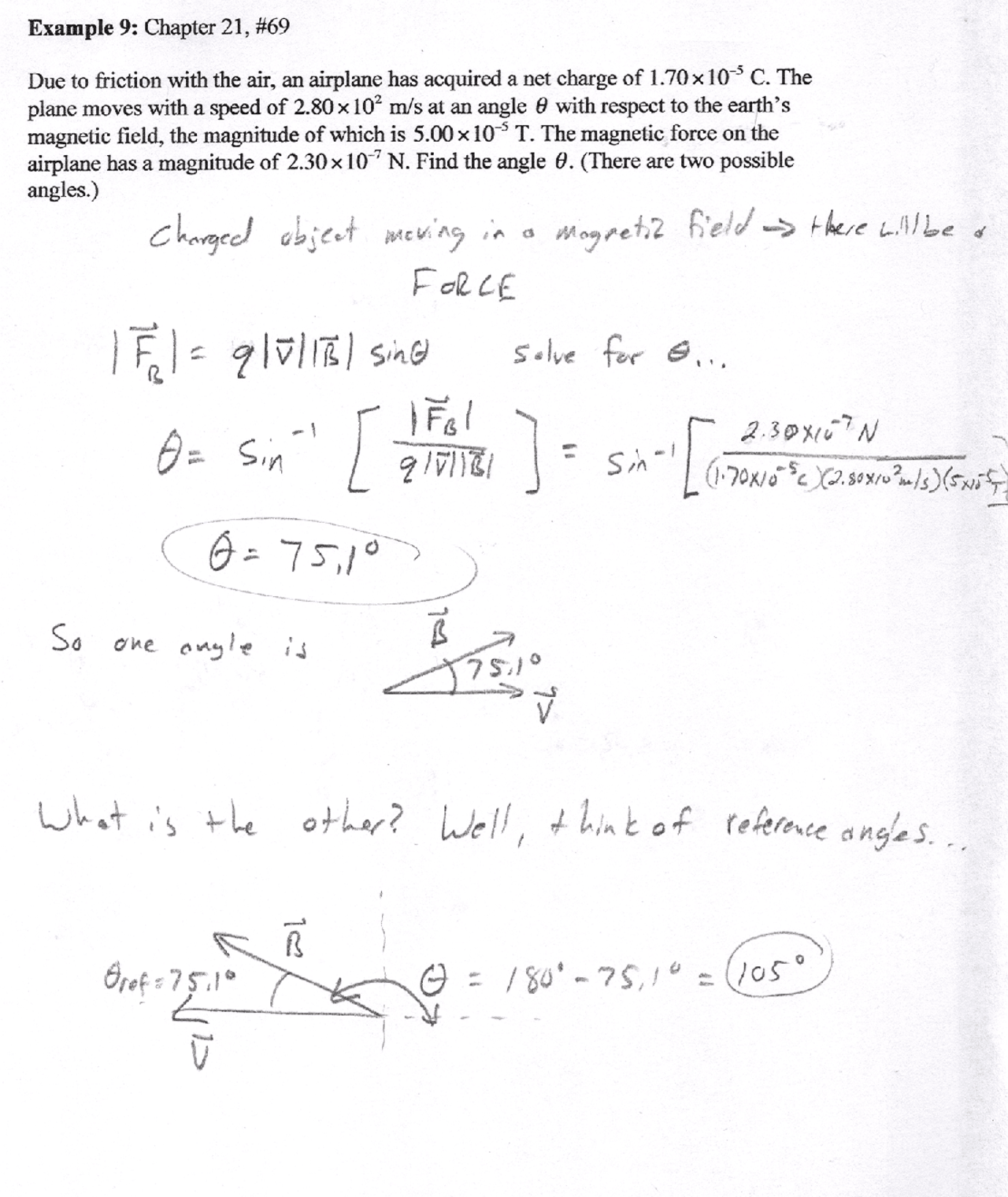 Magnetic Field - Example 9 with Solution | PHYS 200 - Docsity