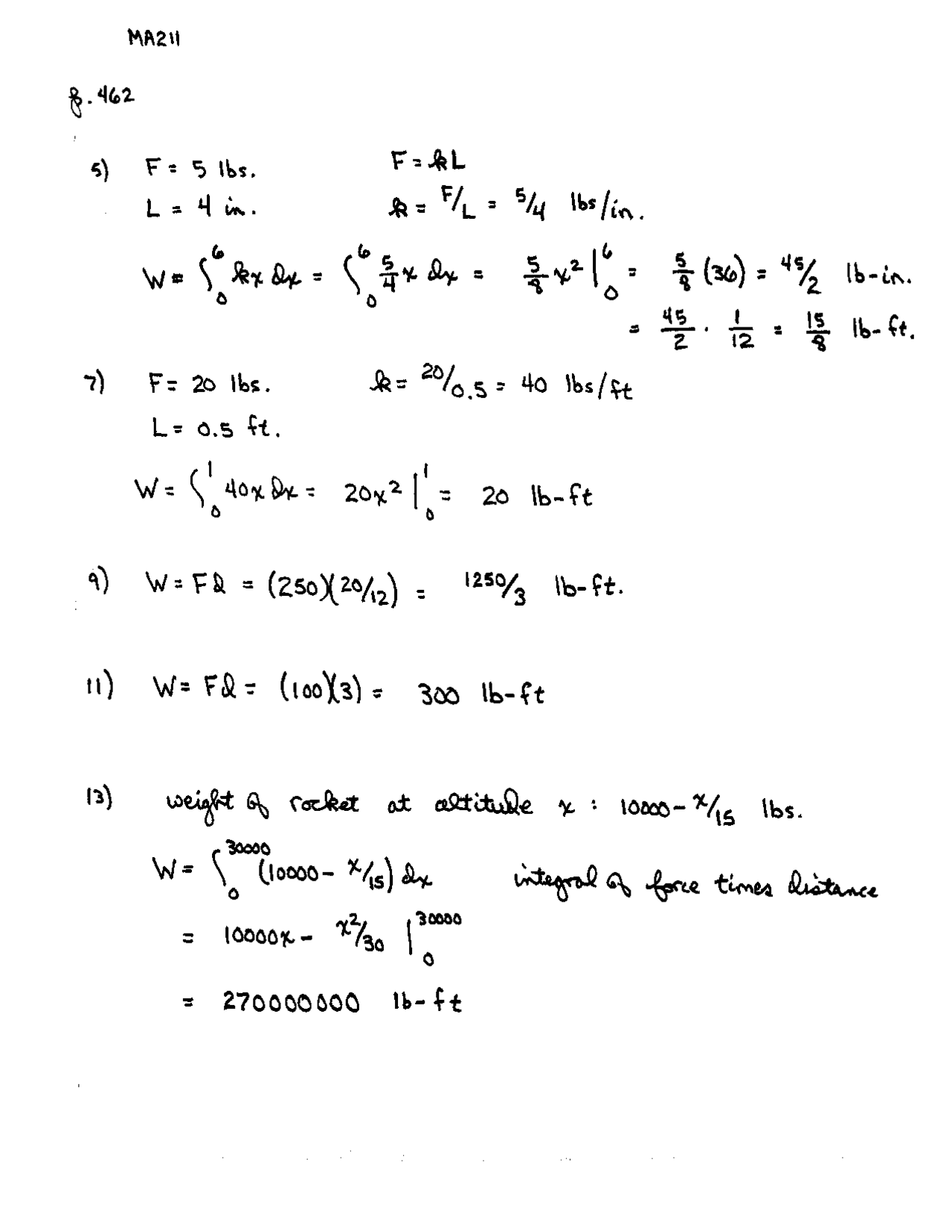 Calculus 2 Long Problem Problems with Solutions for Calculus II | MATH 211 - Docsity