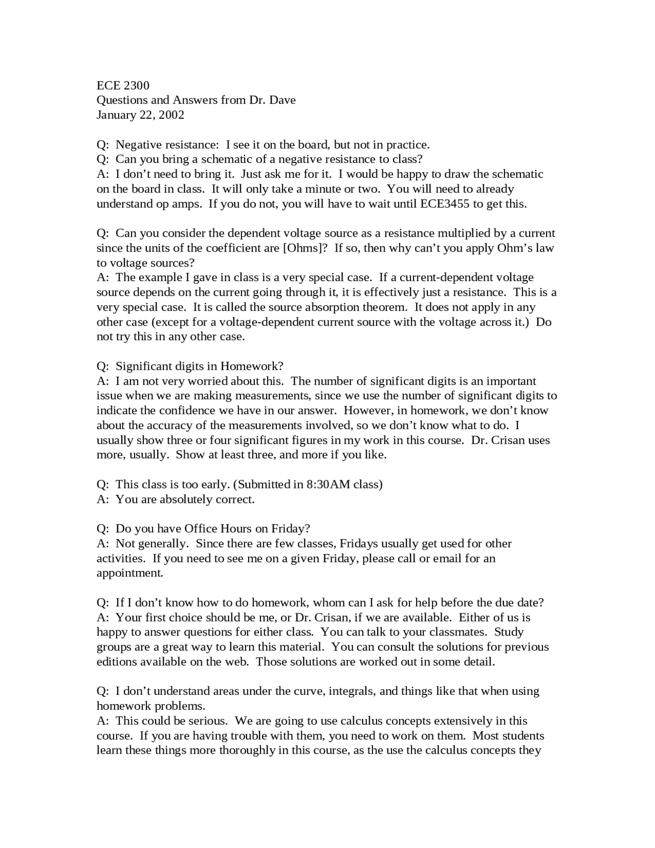 28 Solved Questions on Circuit Analysis - Assignment | ECE 2300 - Docsity