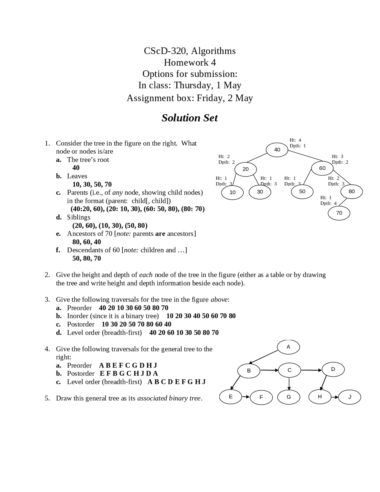 Algorithms - Solved Homework 4 | CSCD 320 | Assignments Algorithmique ...