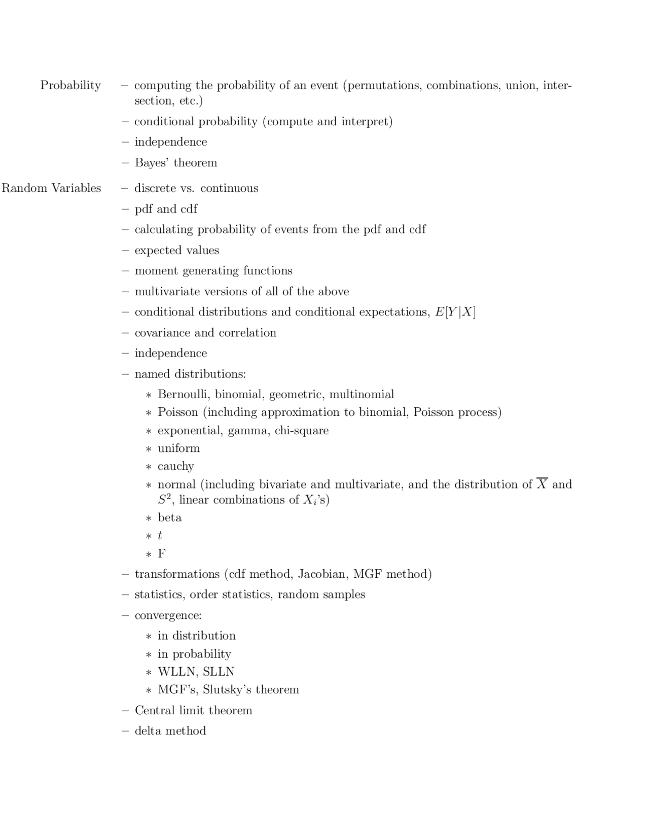 Probability, Random Variables - Mathematical Statistics | AMS 205 - Docsity