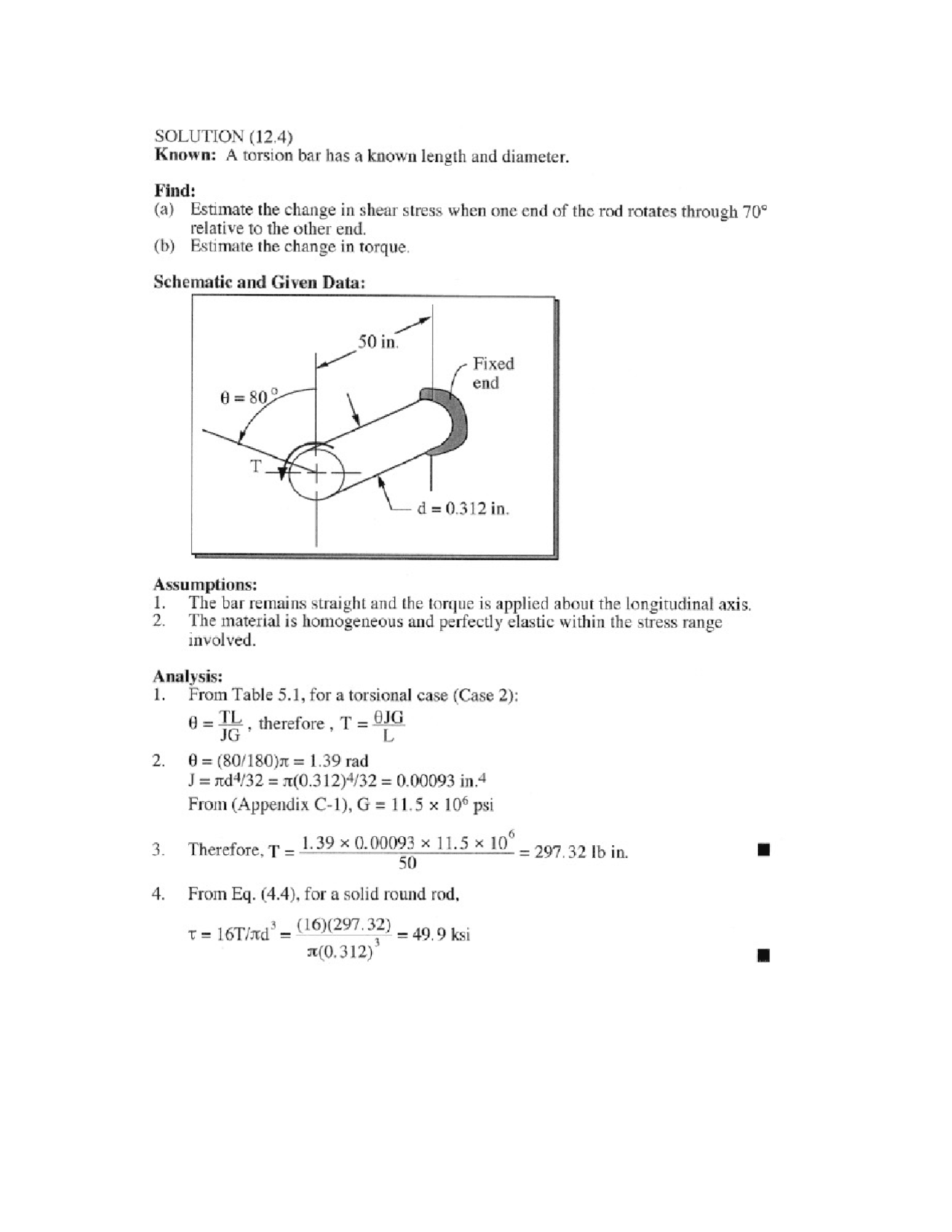 Sample Assignment with Solutions - Machine Design I | MEM 431 - Docsity