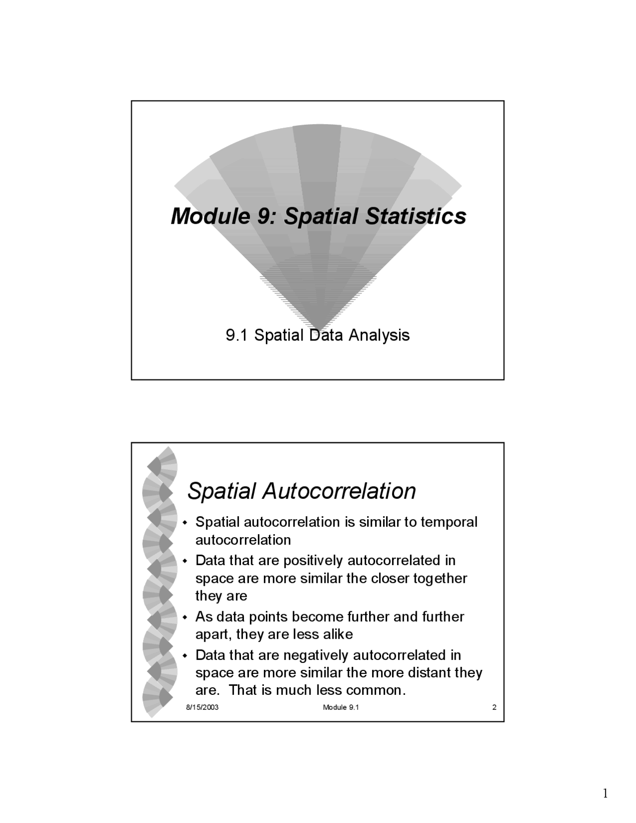 Spatial Statistics - Spatial Data Analysis - Lecture Slides | ENVS 541 ...