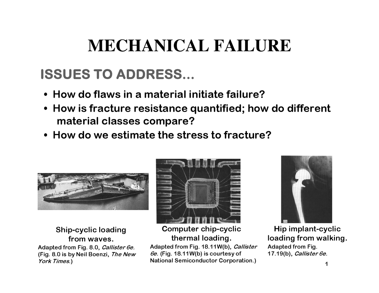 Mechanical Failure - Case Studies in Materials - Lab | MATE 410 - Docsity