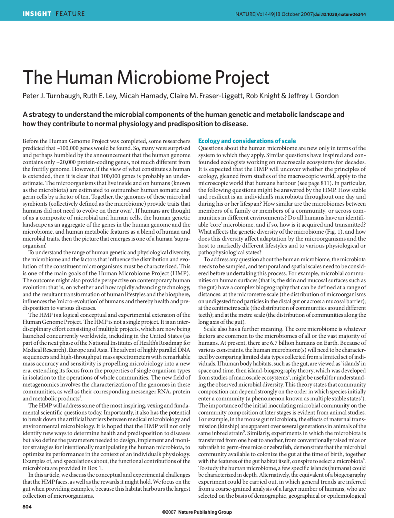 The Human Microbiome Project - Microbiology Engineer Environmental ...