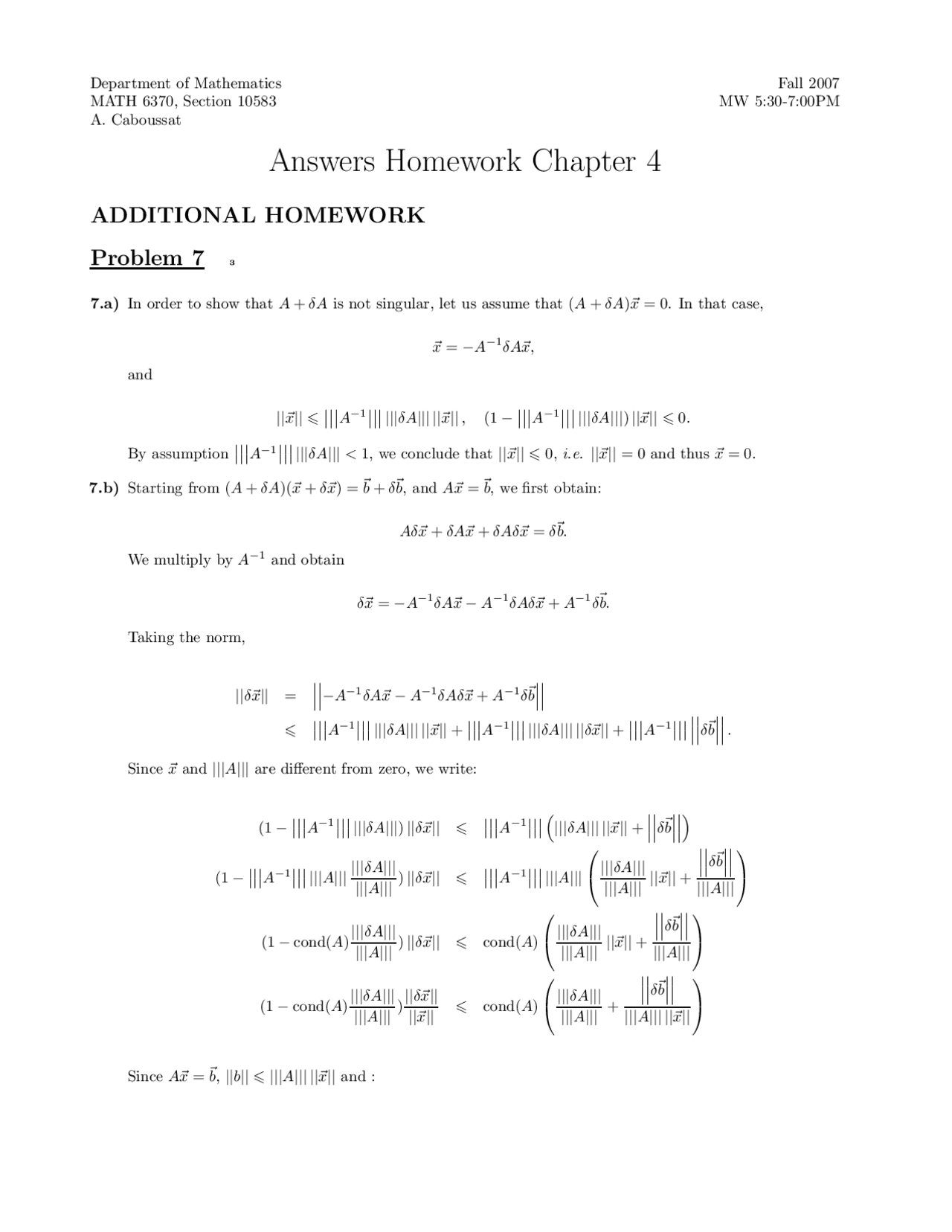 2 Solved Problems on Numerical Methods of Analysis - Assignment | MATH ...