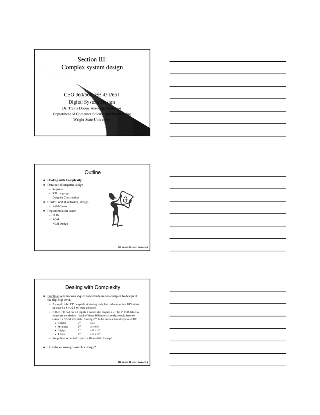 Complex Lecture Slides Examples Complex System Design - Section III - Lecture Slides | CEG 360 - Docsity