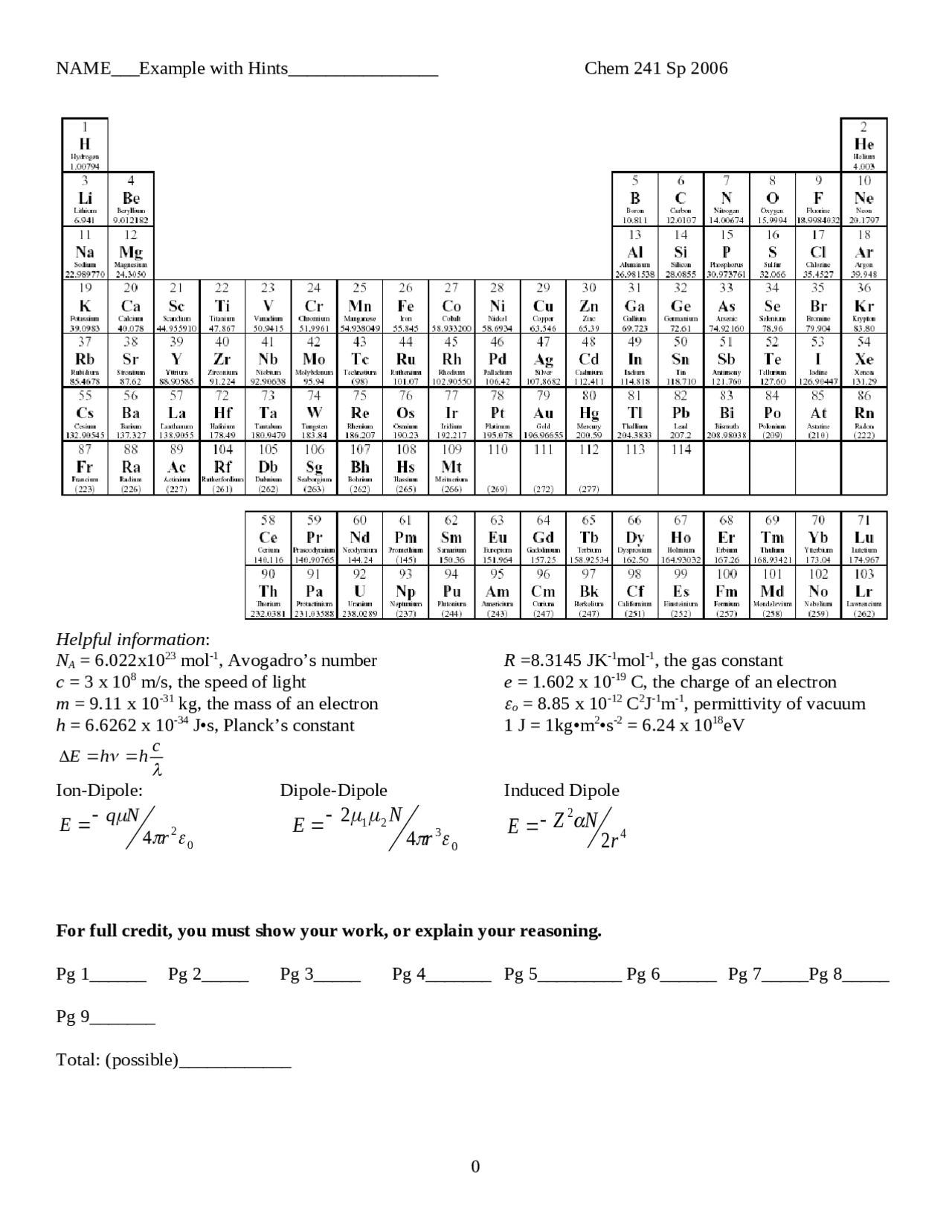 Examples with Hints - Intermediate Descriptive Inorganic Chemistry ...