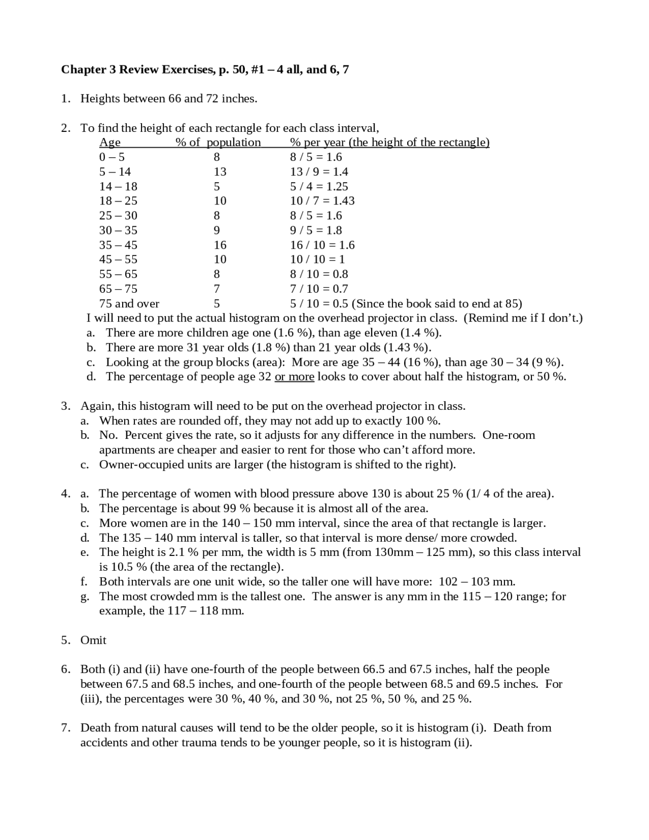Statistics Math Review Study Guide Chapter 3 Review Exercises - Elementary Probability and Statistics ...