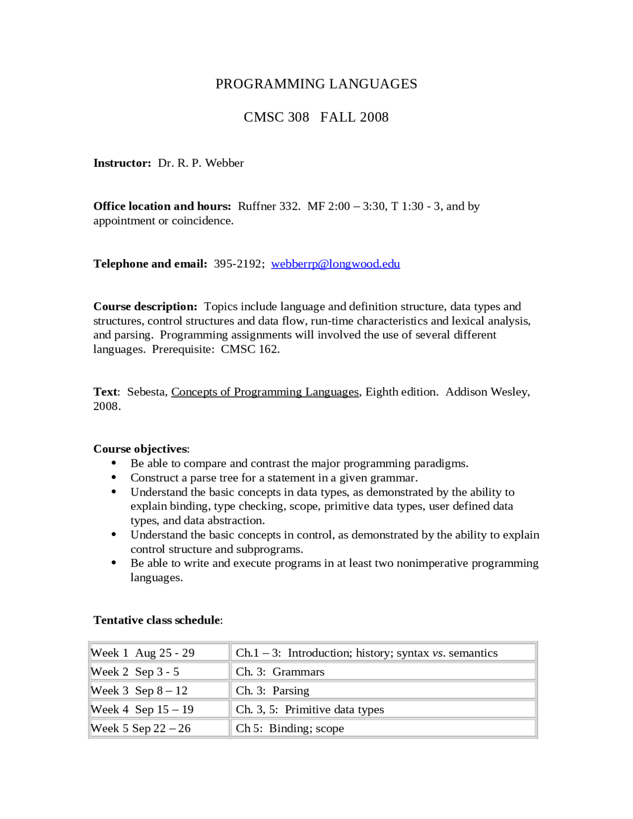 Programming Languages and Data Types Structures - Study Guide | CMSC ...