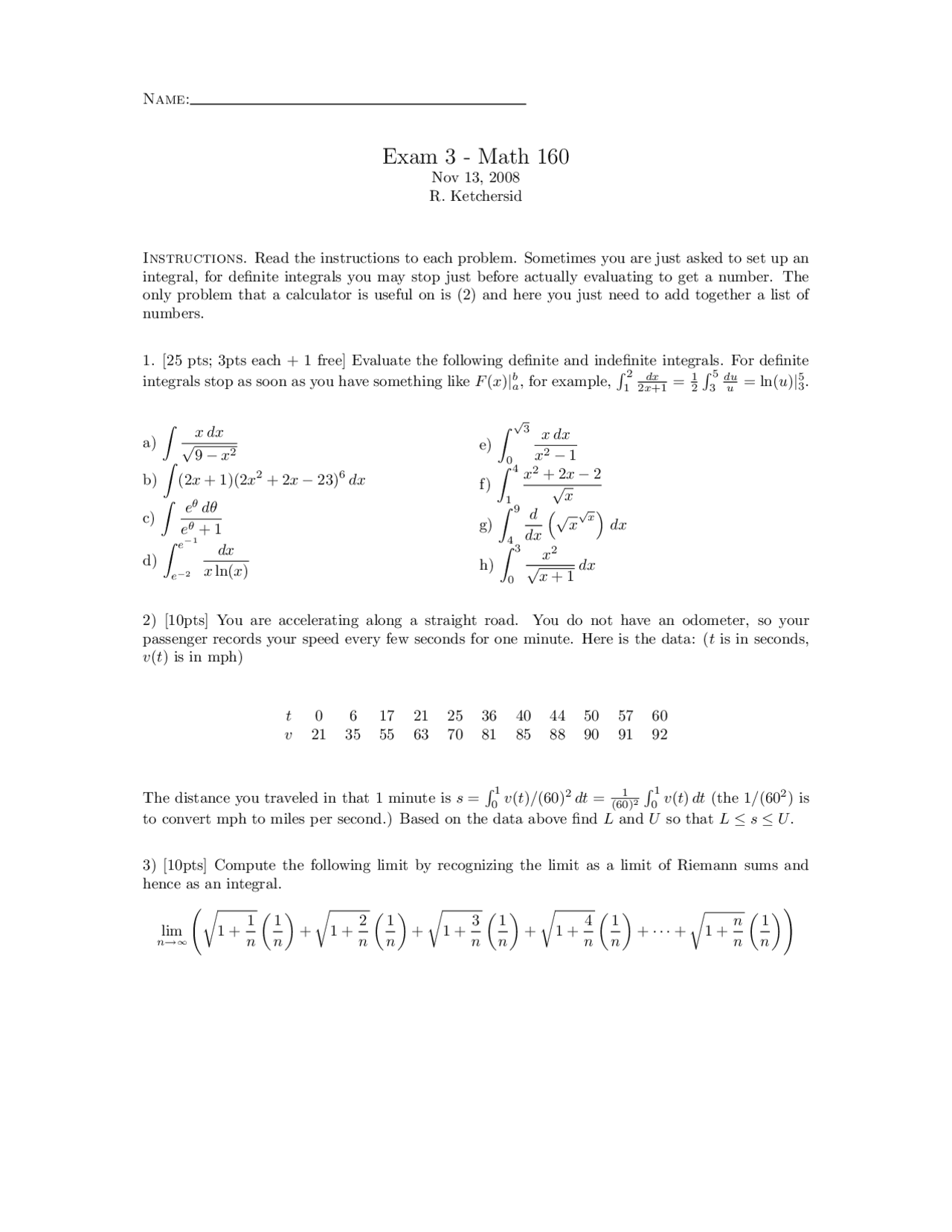 Exam 2 Review Sheet for Statistics | MATH 160 - Docsity