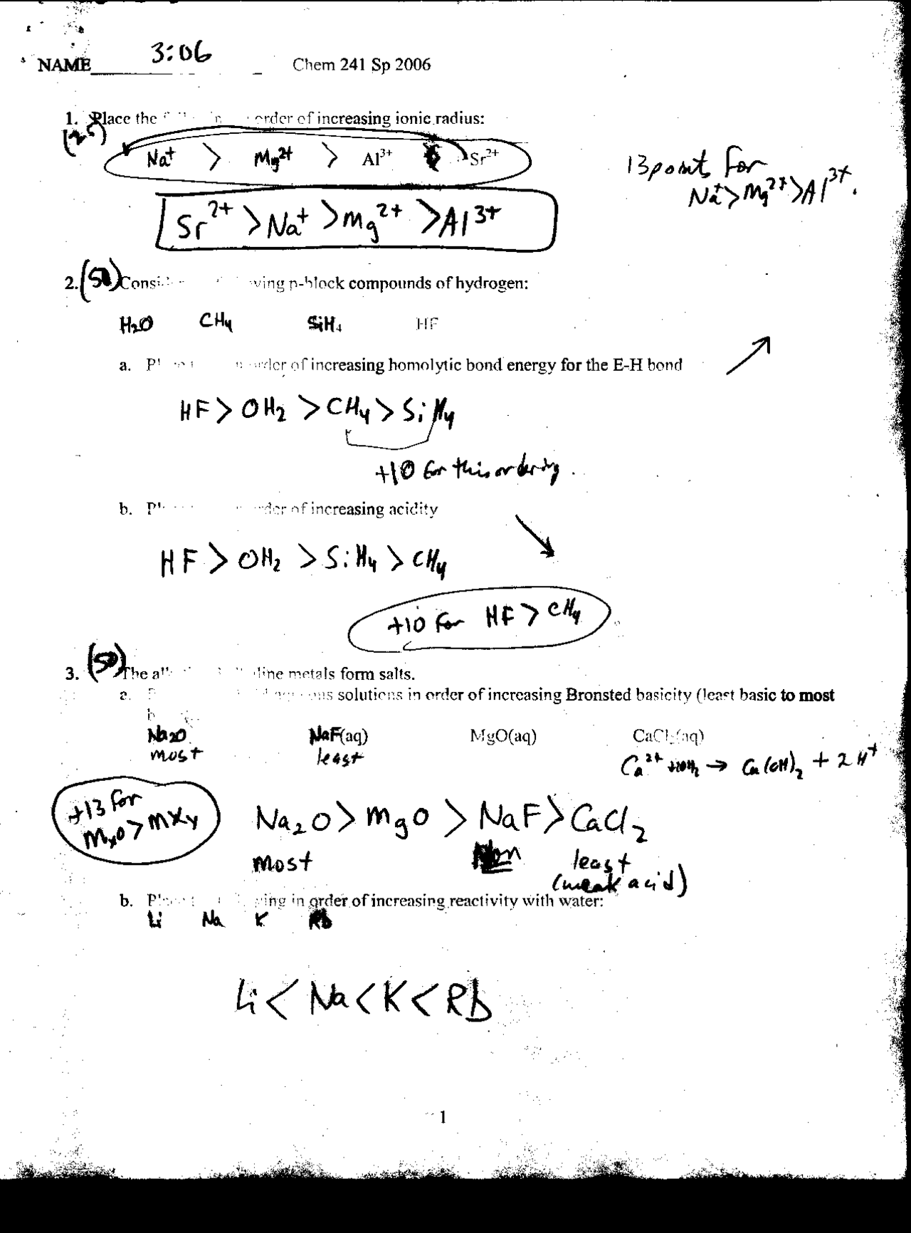 Practice Assignment 1 - Intermediate Descriptive Inorganic Chemistry ...