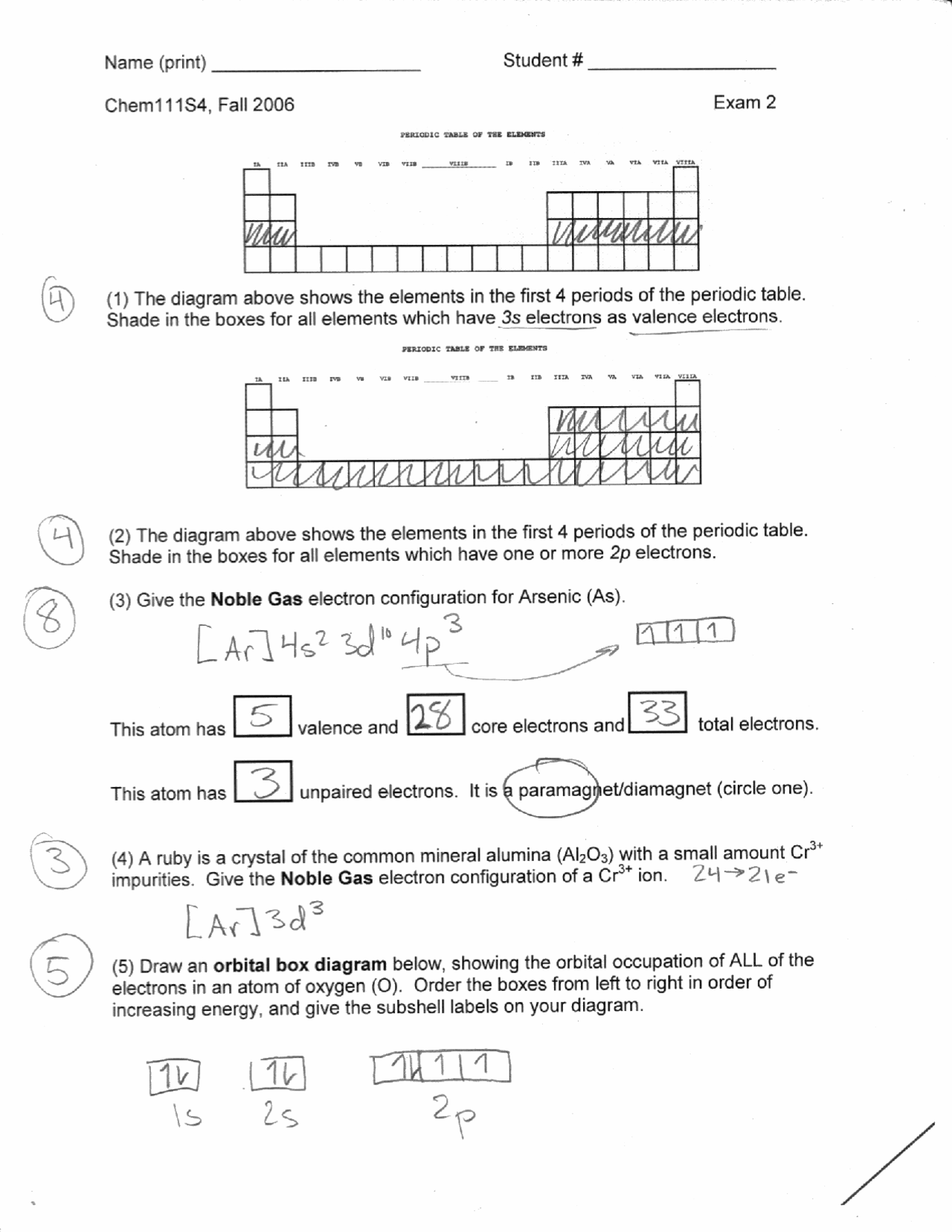 Solved Exam 4 - General Chemistry-Science | CHEM 111 - Docsity