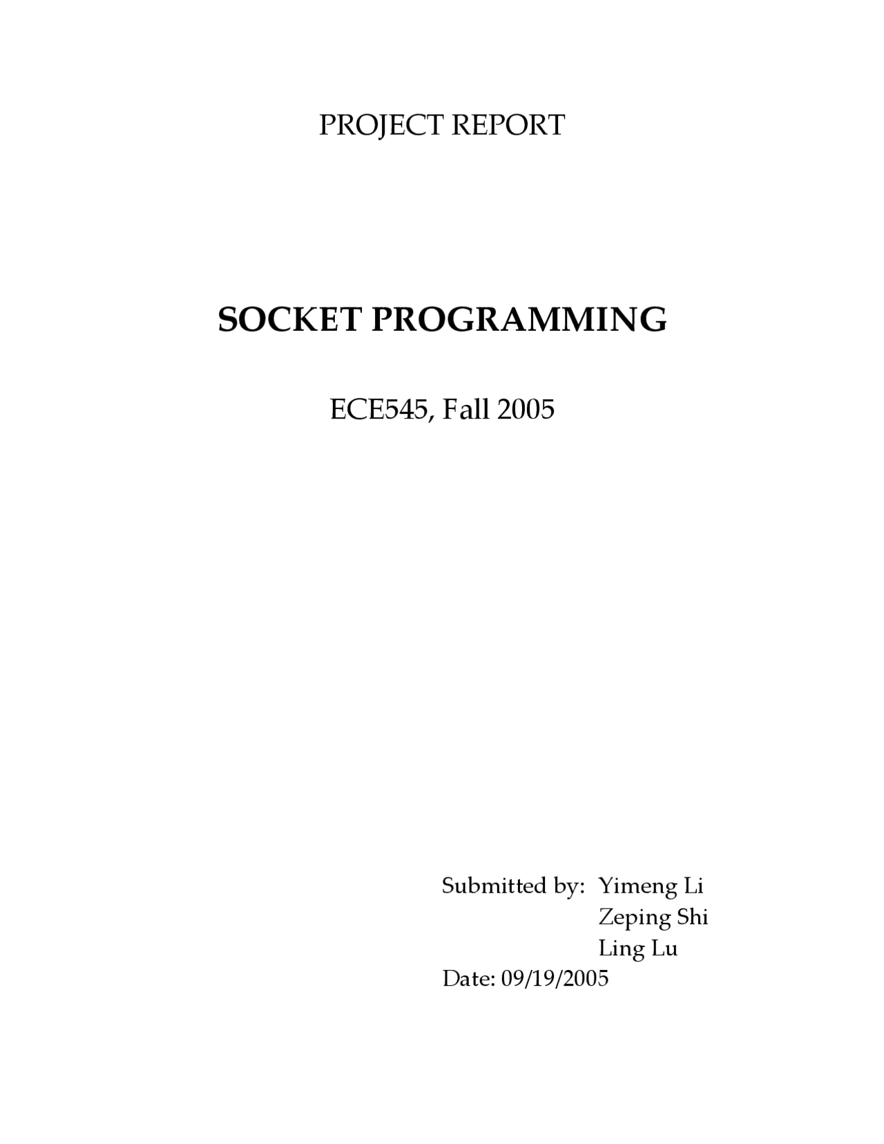 Socket Programming | Advanced Computer Networks | ECE 545 - Docsity