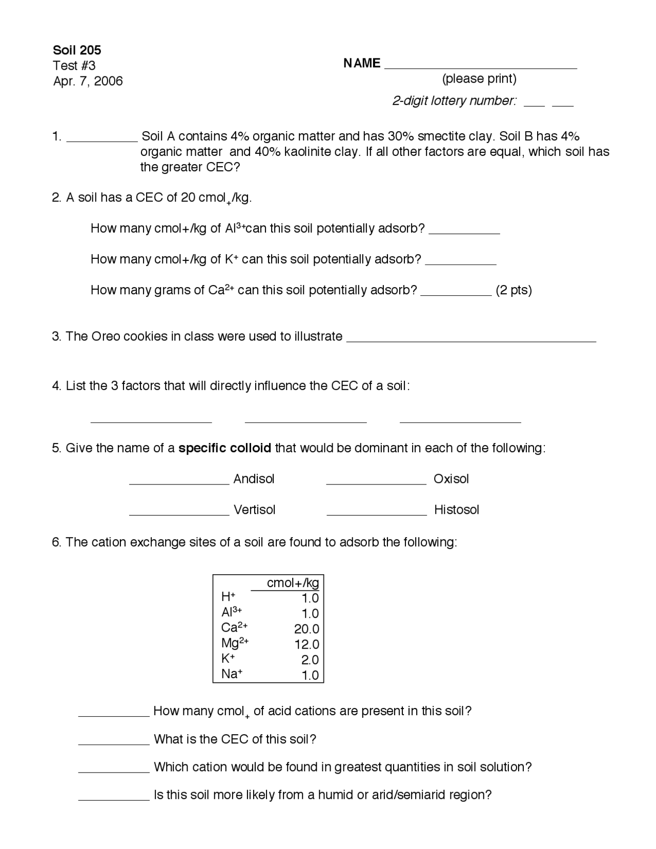 19 Questions of The Soil Ecosystem - Exam 3 | SOIL 205 - Docsity