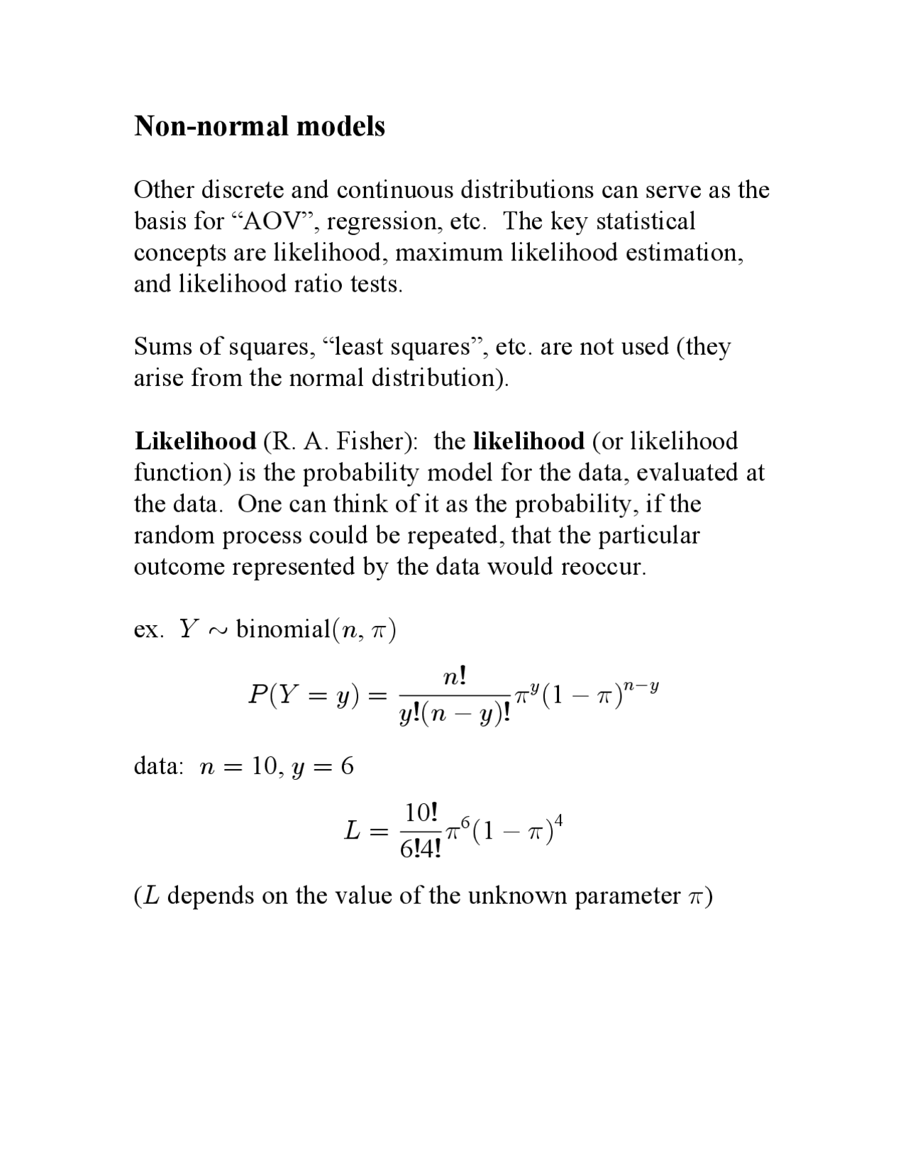 Non-Normal Models - Statistical Analysis - Lecture Notes | STAT 401 ...