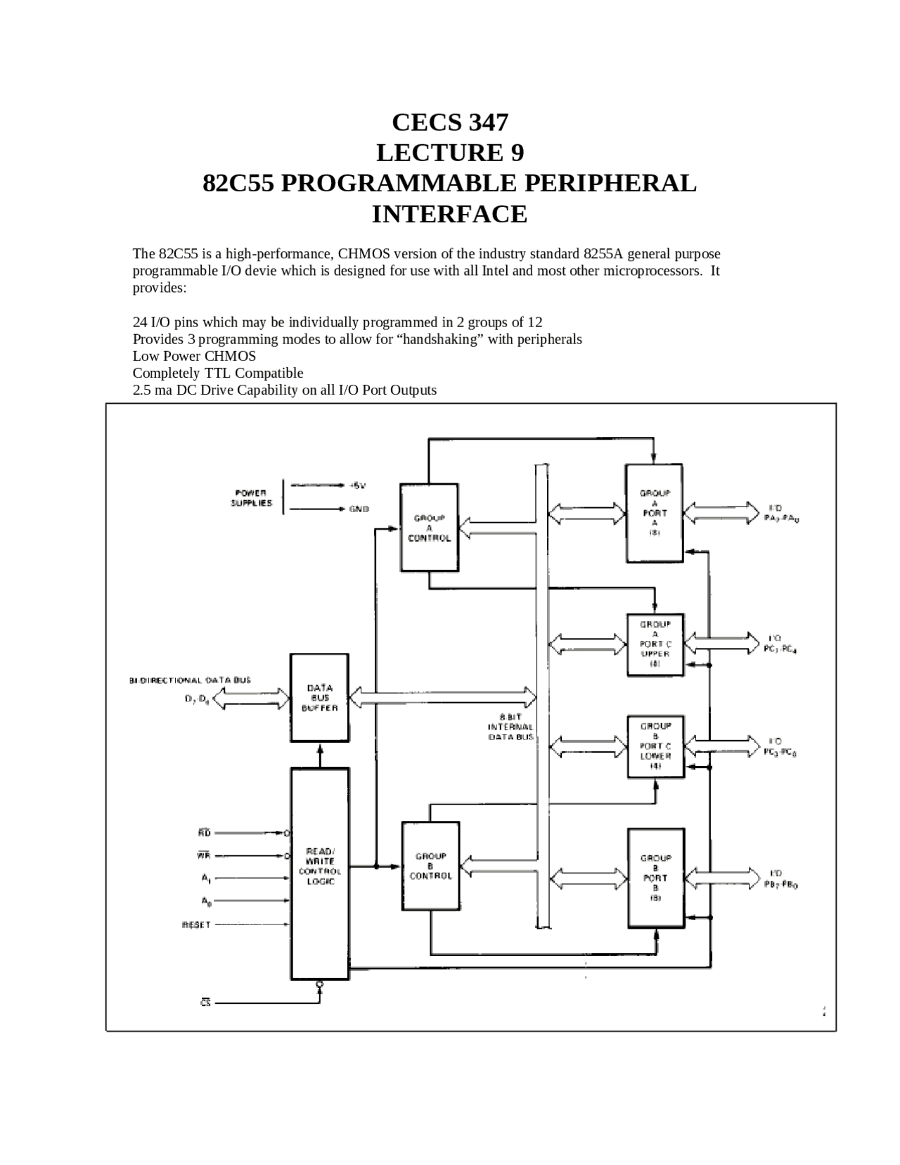 Programmable Peripheral Interface - Microprocessors and Controllers II ...